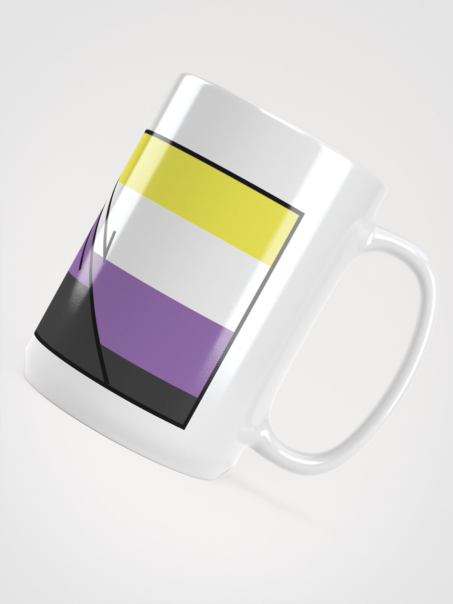 Faulted Pride Flags- Non Binary Mug product image (4)
