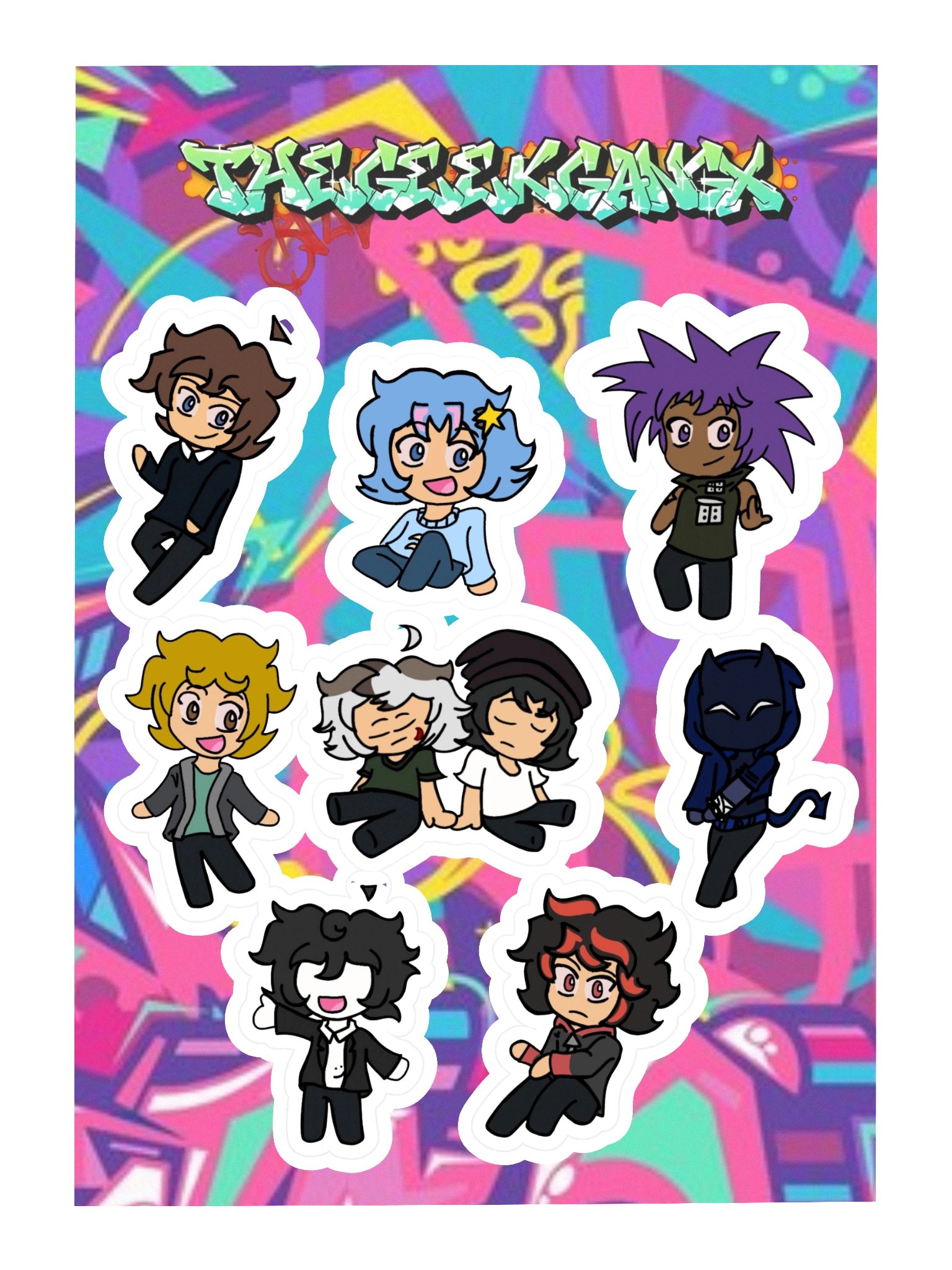 Gango Sticker The Geek Gang Sticker Sheet, Vol. 1 | SLASHER