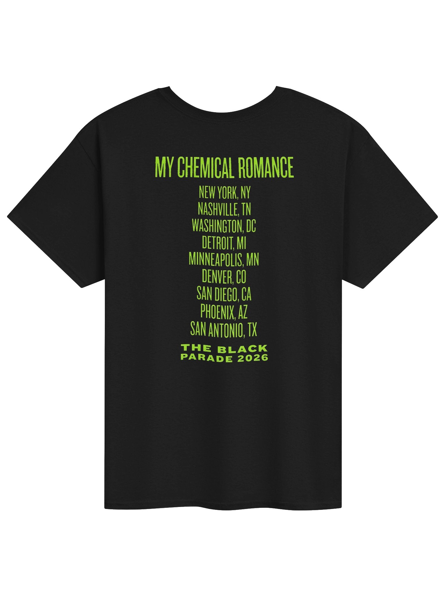 My Chemical Romance The Black Parade Tour 2026 North America Merch Behave T-Shirt product image (2)