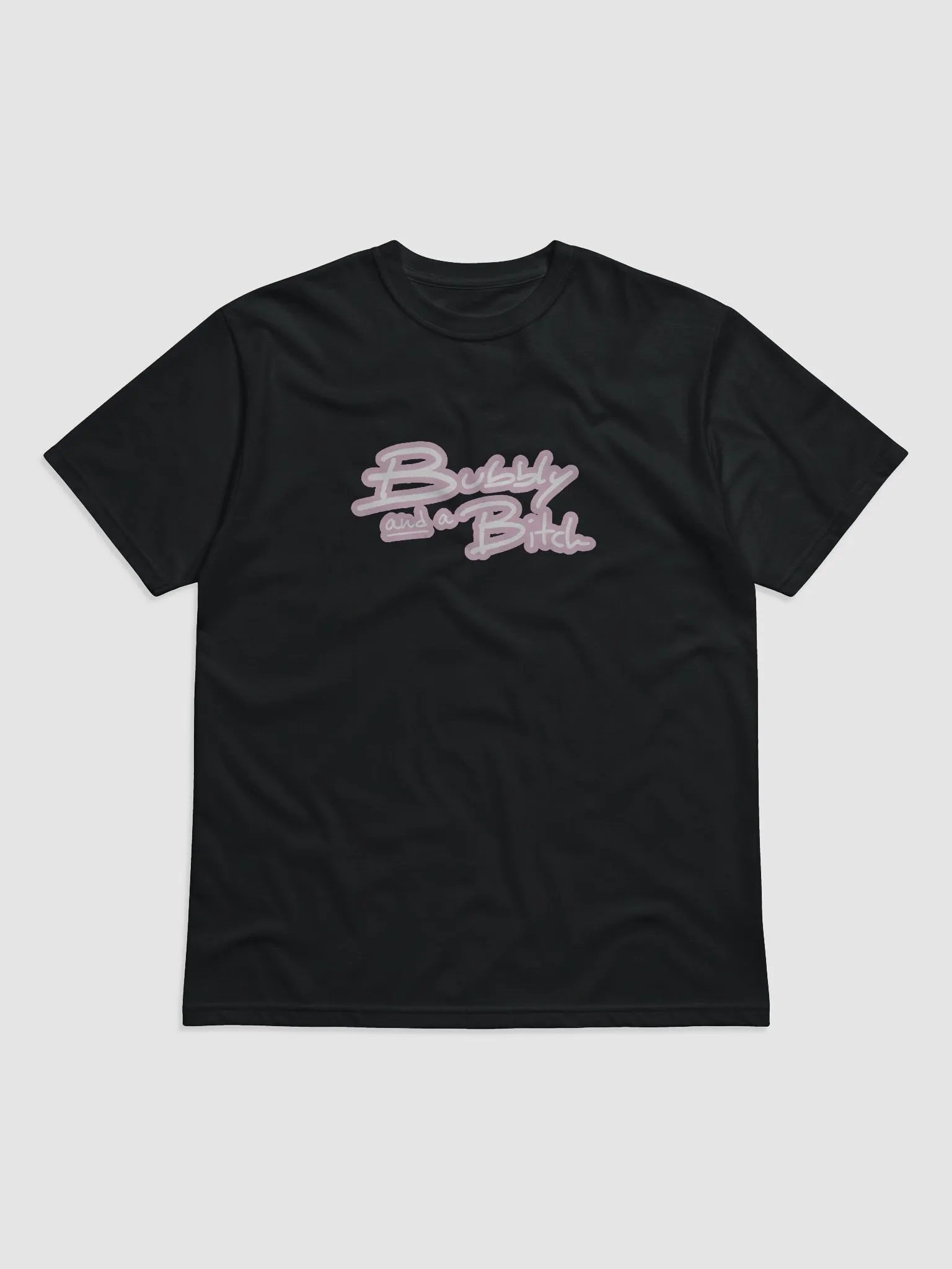 Bubbly and a B*tch (lined design, #E1B9CE) unisex eco tee product image (1)