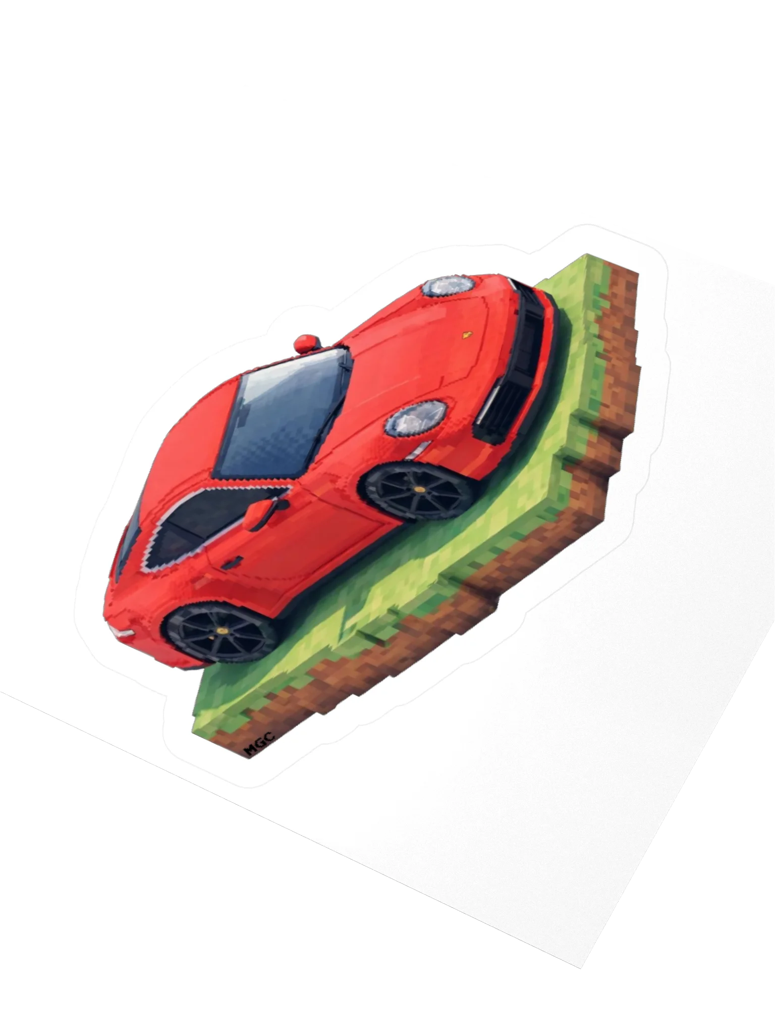 Red Porsche 911 Carrera Sticker (Pixel, Retro, Minecraft) product image (8)