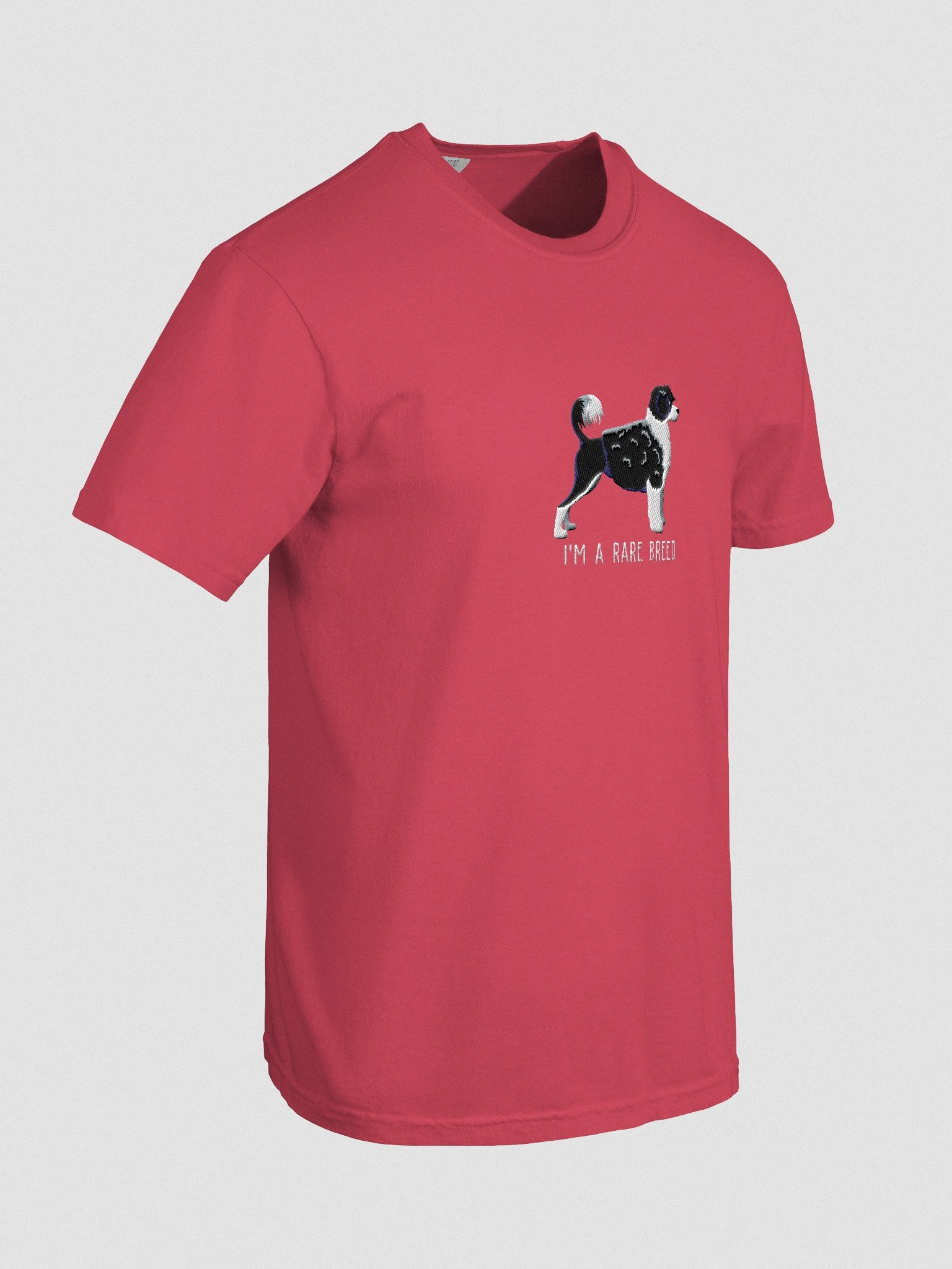 I'm a Rare Breed T-Shirt(Embroidered) of a Portuguese Water Dog(Black & White) product image (11)