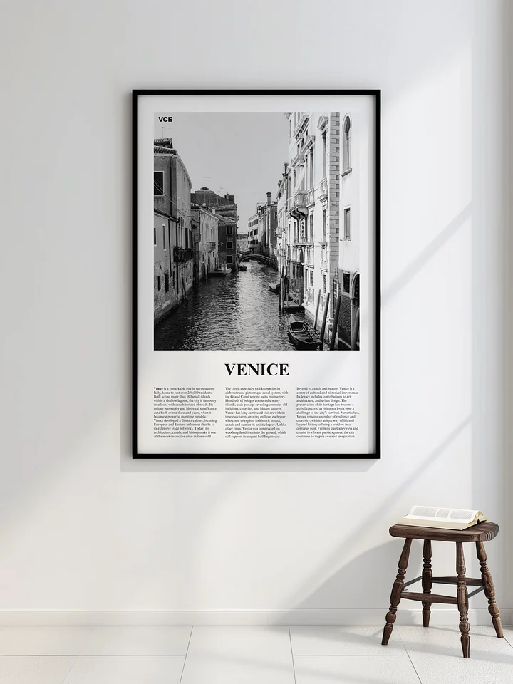 Venice 04 Newspaper Poster | Framed product image (2)