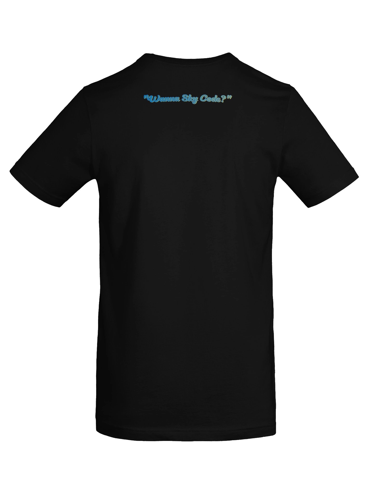 T - Black - "Wanna Sky Code?" on back product image (8)