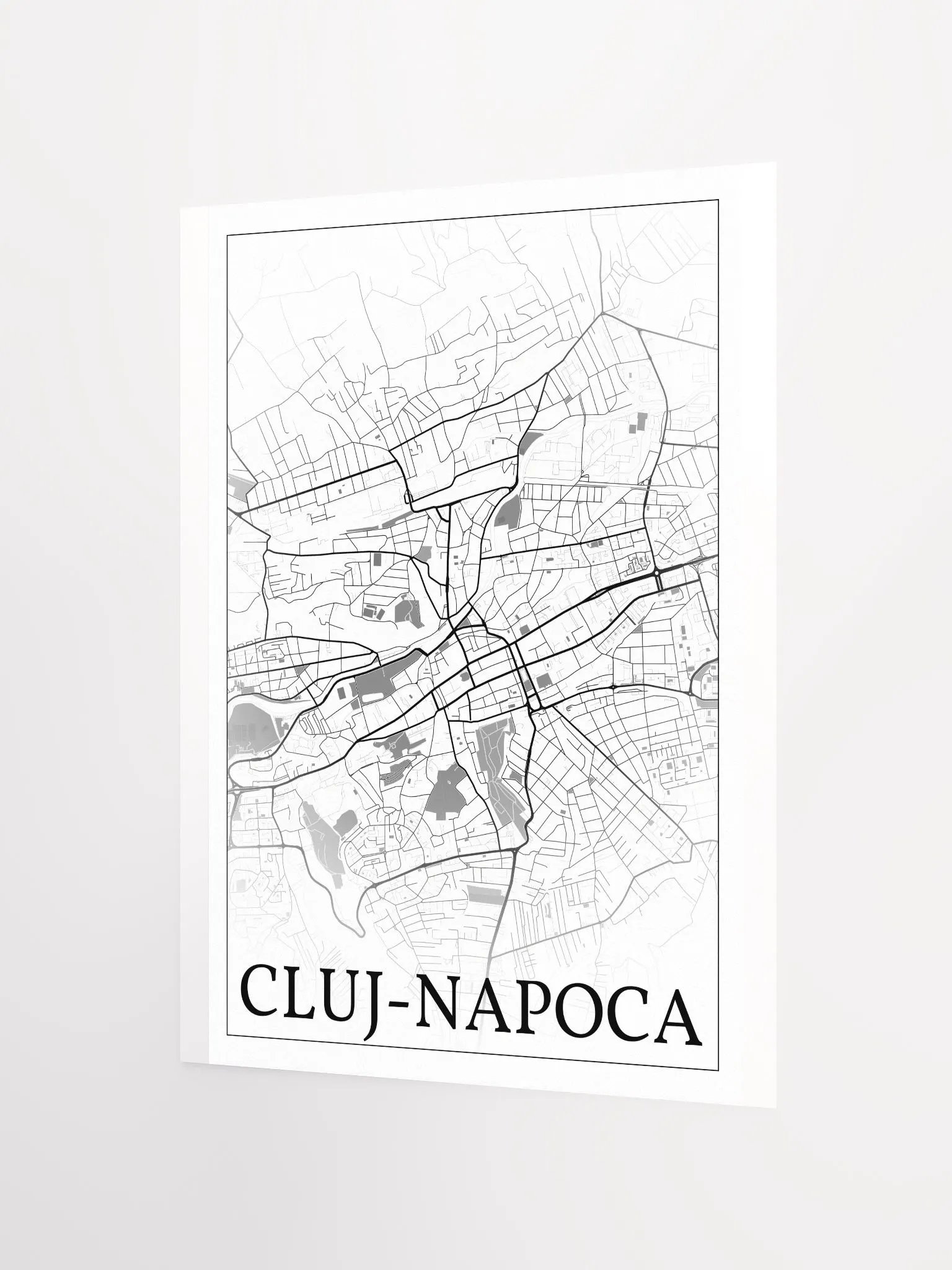 Cluj-Napoca, Romania, city map print product image (6)