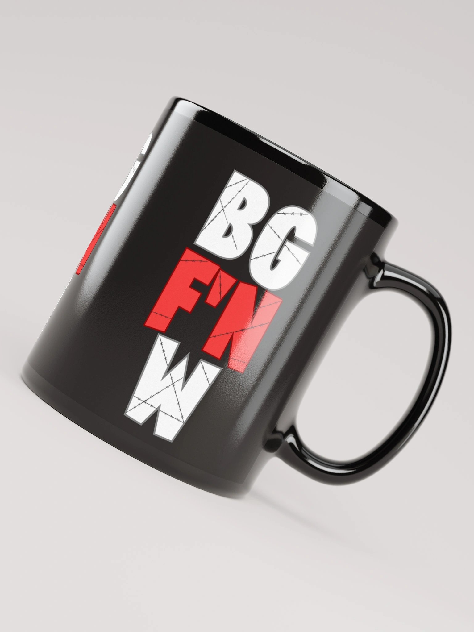 Red FN Black Glossy Mug product image (8)