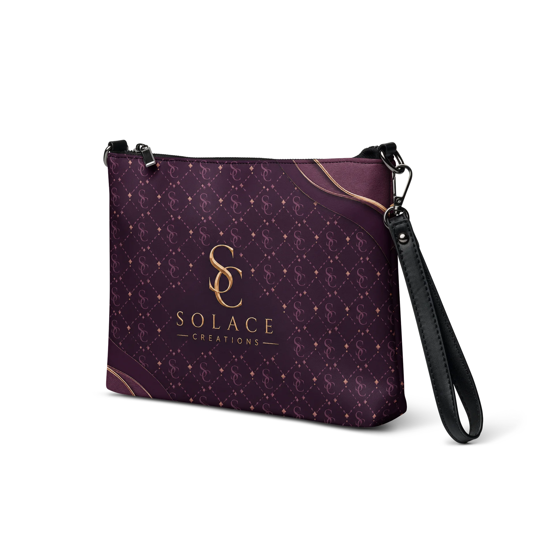 Solace Creations Plum Signature Monogram Crossbody Bag product image (2)