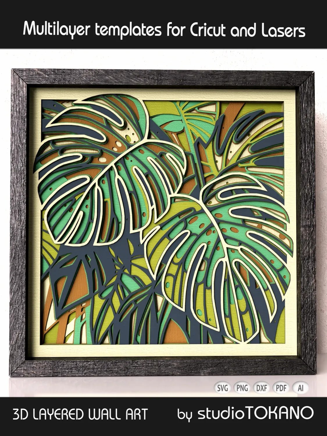 Monstera Shadow Box product image (1)