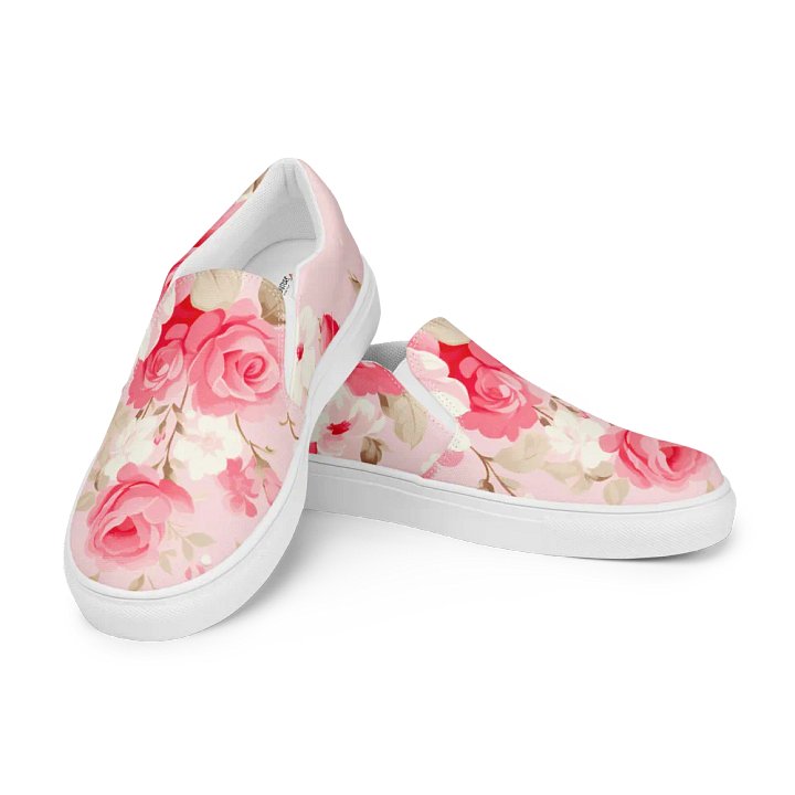 Pink Rose Garden Women's Canvas Shoes product image (1)