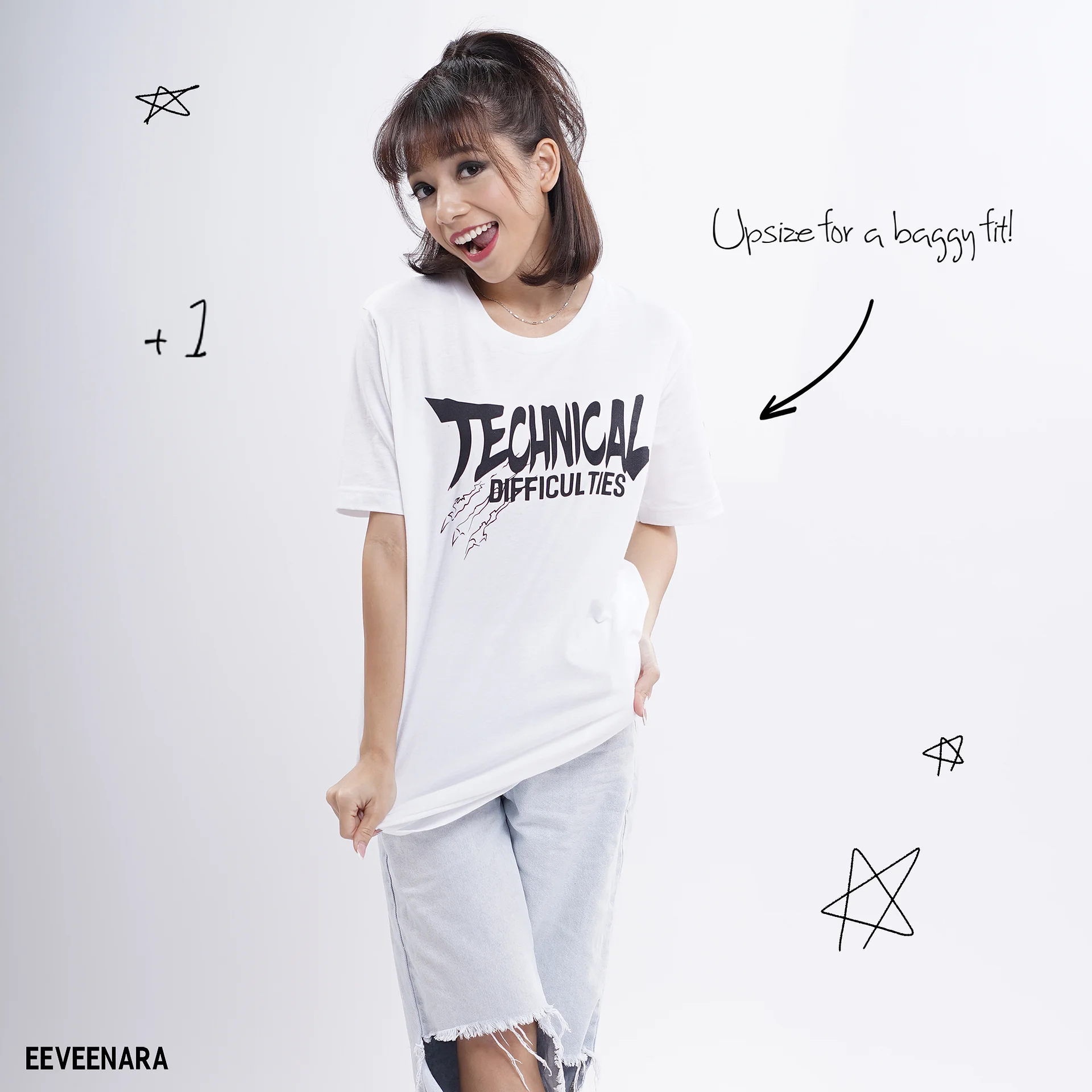 TECHNICAL DIFFICULTIES TEE - [WHITE] product image (1)