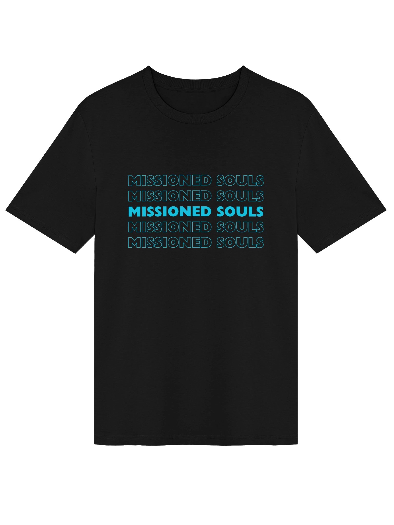 MISSIONED SOULS Cyan Typography Tee product image (7)