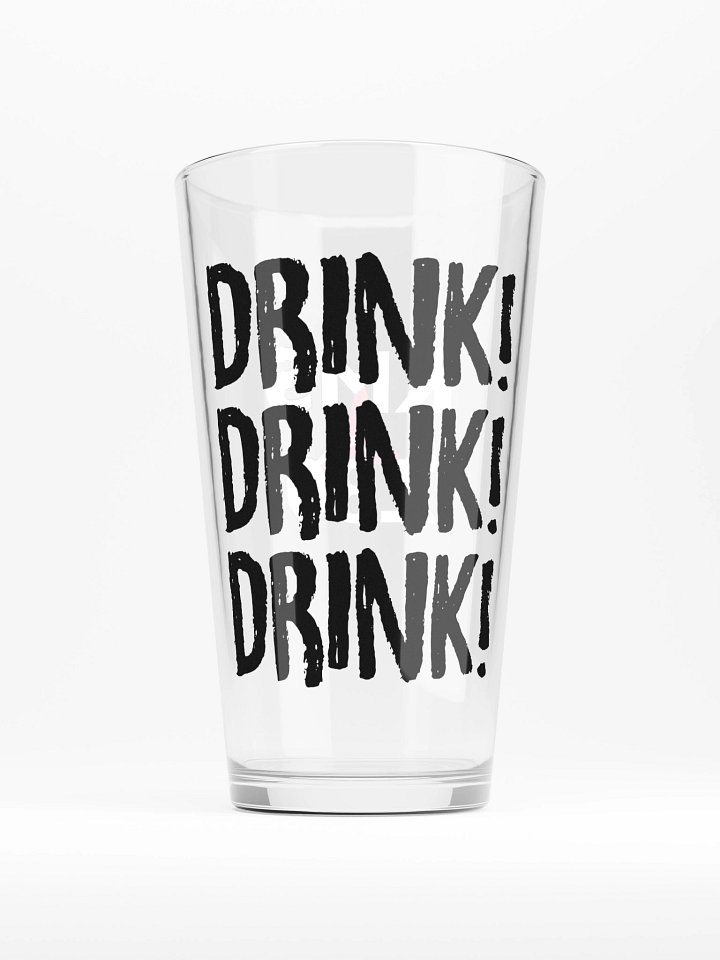 Kommission Z80 "drink! drink! drink!" pint glass 16 oz product image (1)