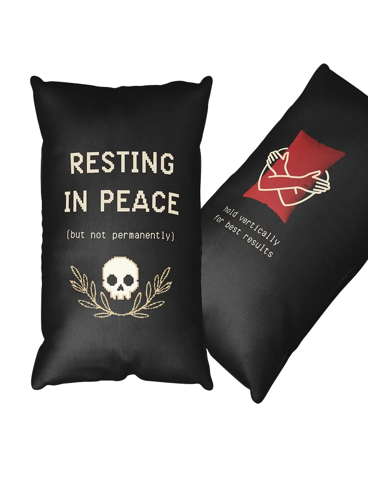 Resting in Peace Pillow | Gothic Chronic Illness & Spoonie Decor product image (1)