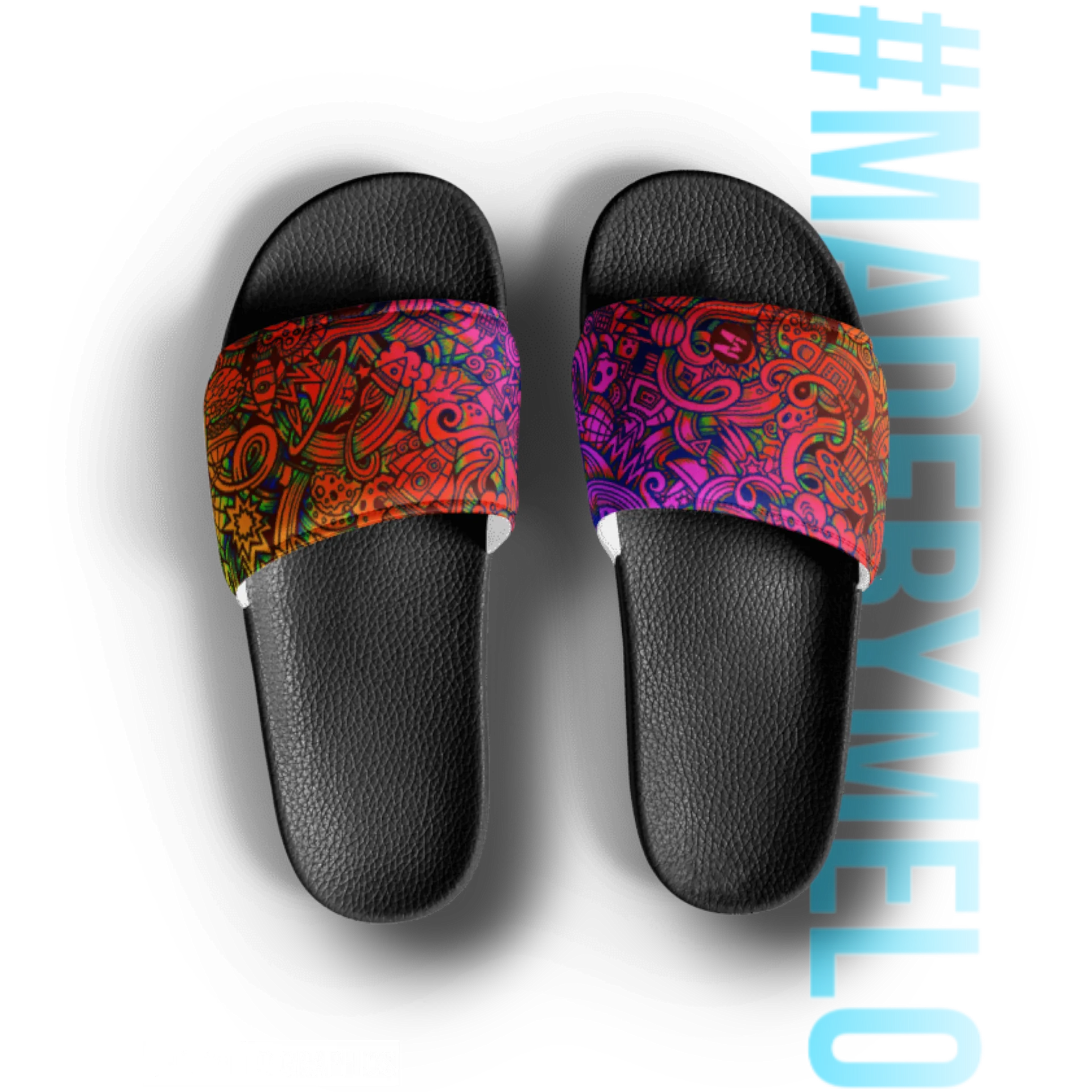 Rainbow Space Scribble - Men's Slides | #MADEBYMELO product image (2)