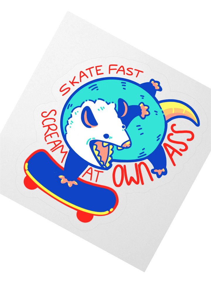 Skate Fast Scream at Own Ass Sticker product image (2)