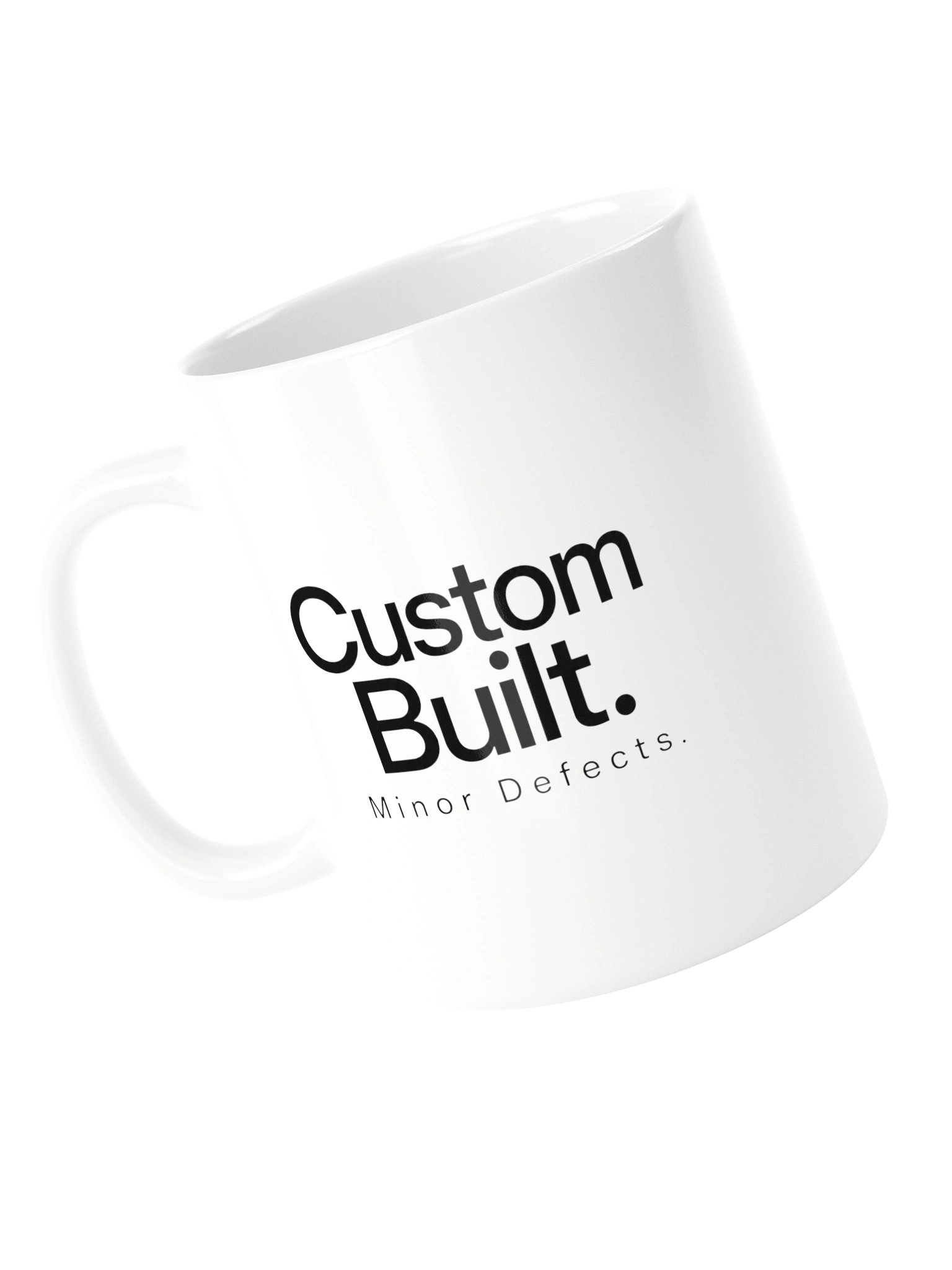 “Custom Built. Minor Defects.” — 20 oz White Glossy Mug product image (2)