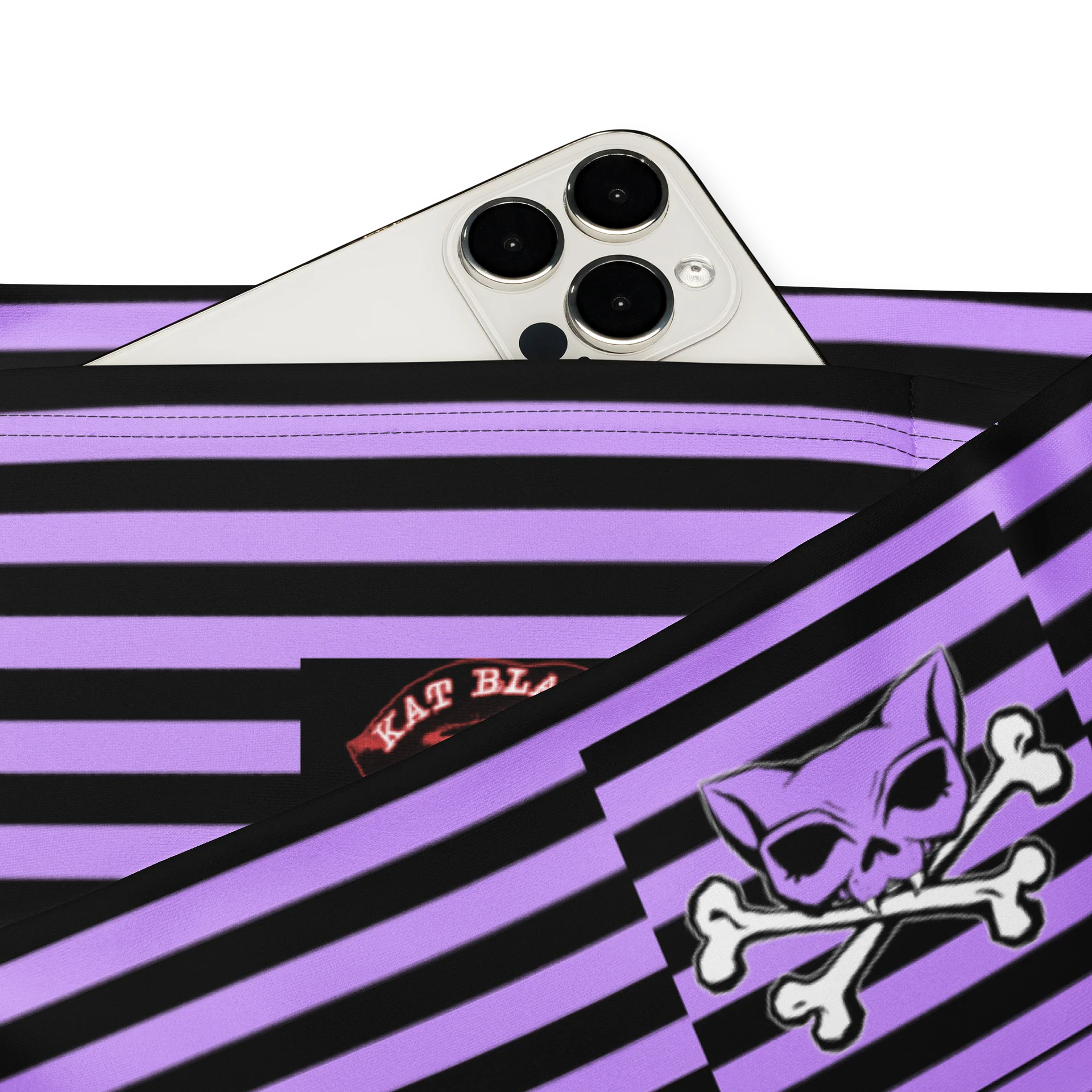 Purple and Blaque Stripped Kat Skull Flares product image (3)