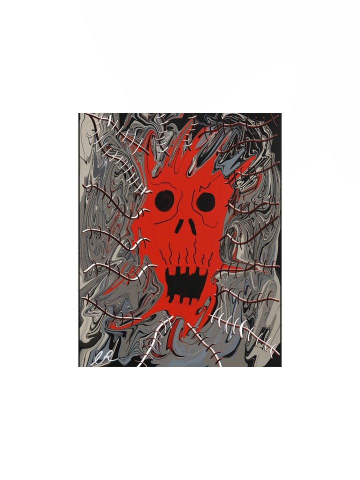 Marbled Stitched Skull Poster product image (1)