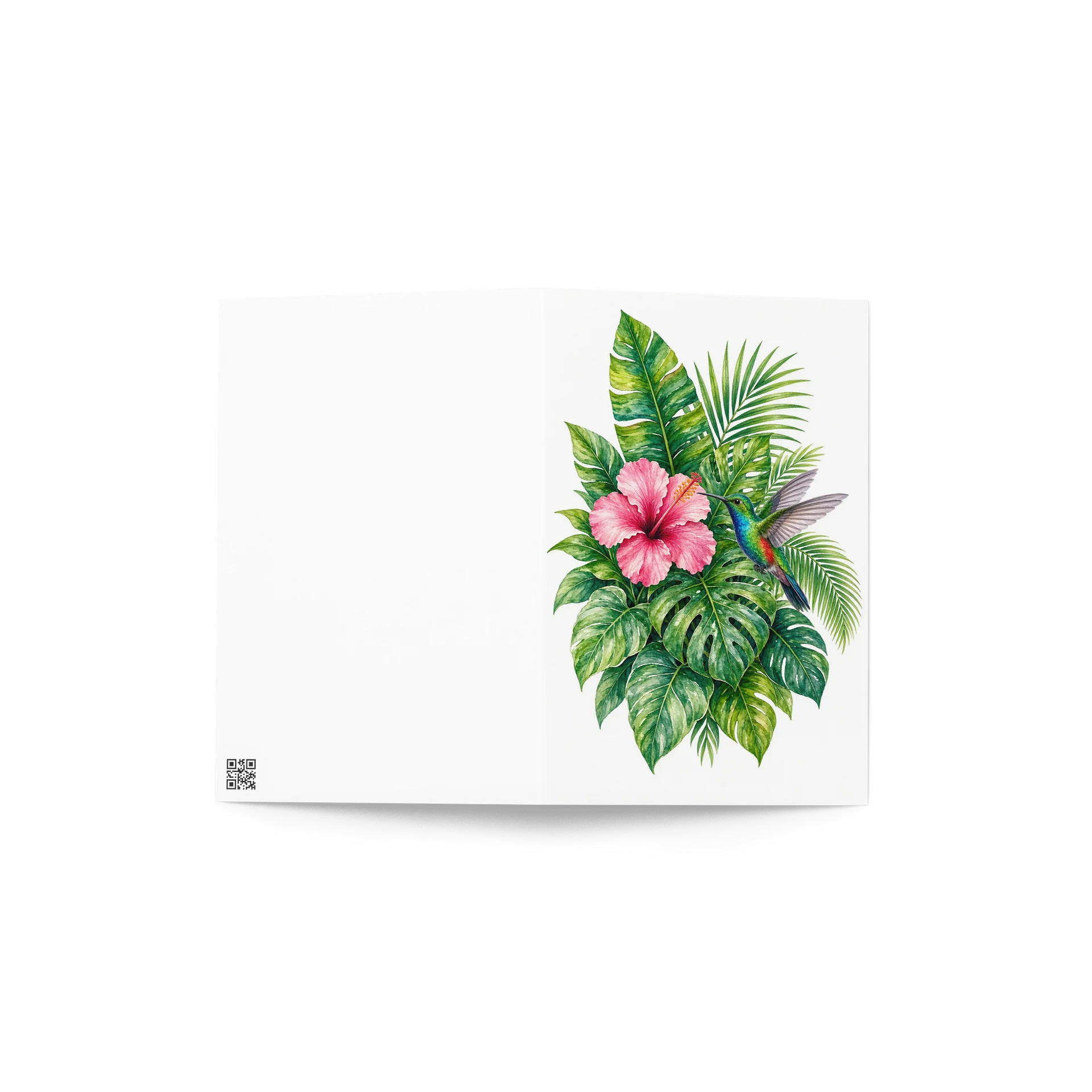 Tropical Hummingbird & Hibiscus Greeting Card product image (4)