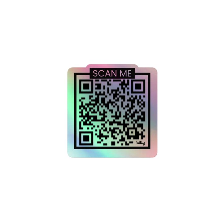 You have been Rick Rolled! Holographic QR Sticker product image (1)