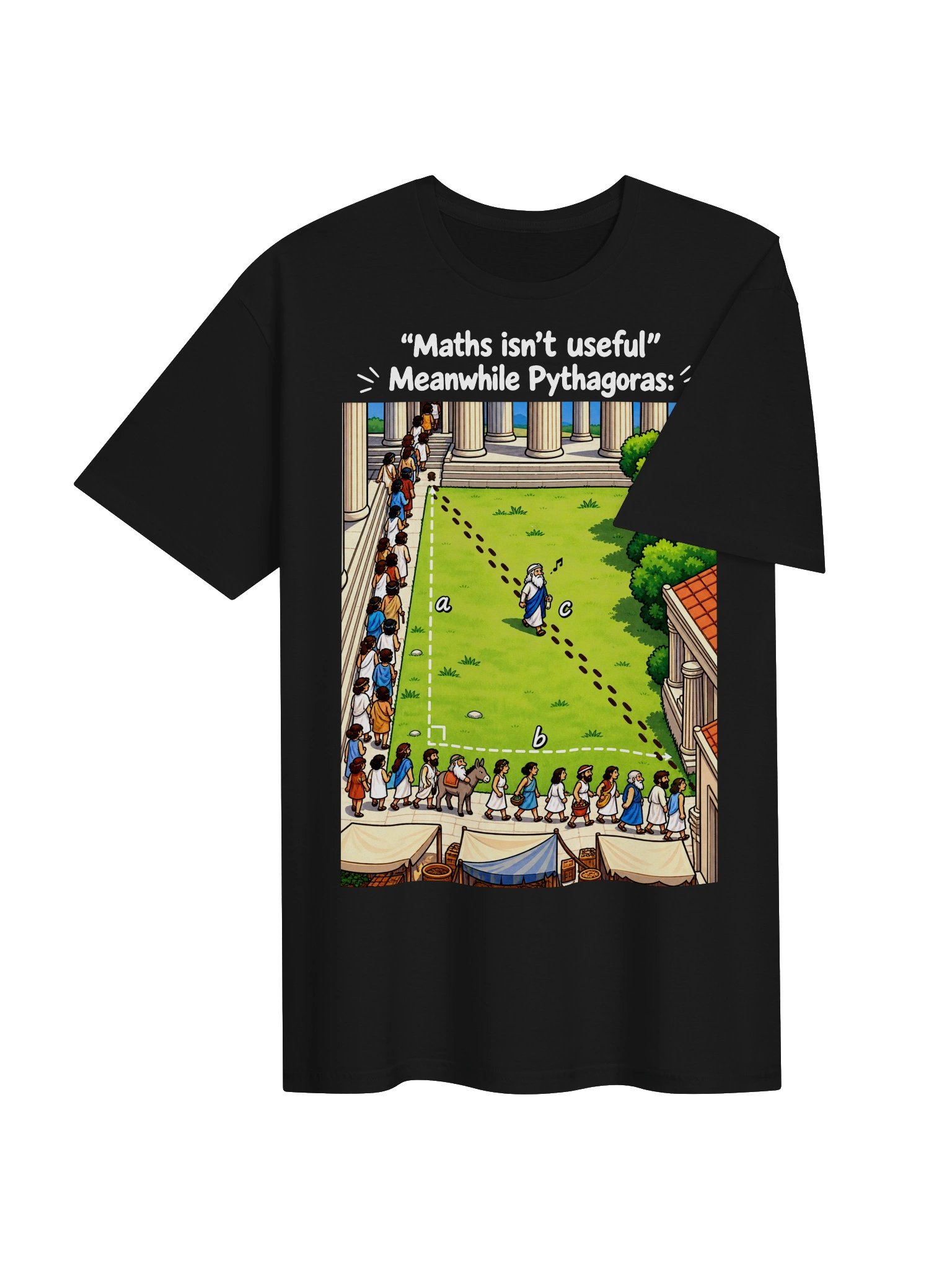 Maths Isn’t Useful – Meanwhile Pythagoras Funny Math T-Shirt product image (4)