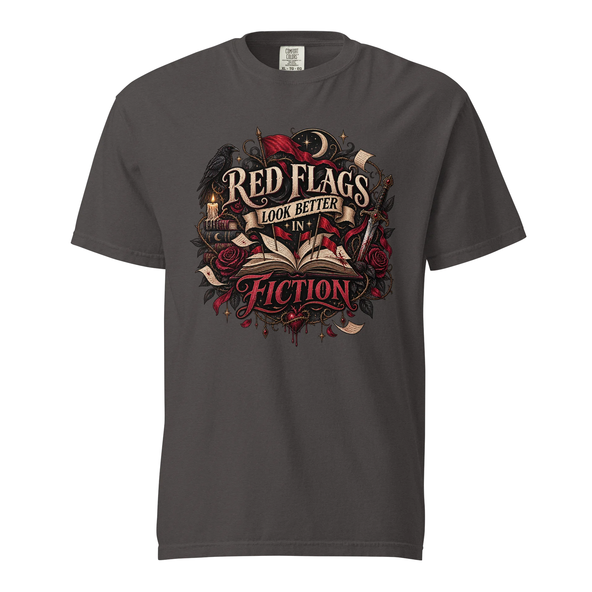 Red Flags Look Better in Fiction Gothic Tee product image (1)