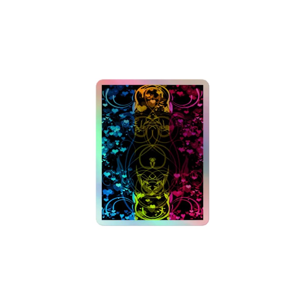 Pansexual Pride Flag Sticker (Flourish Variation) product image (1)