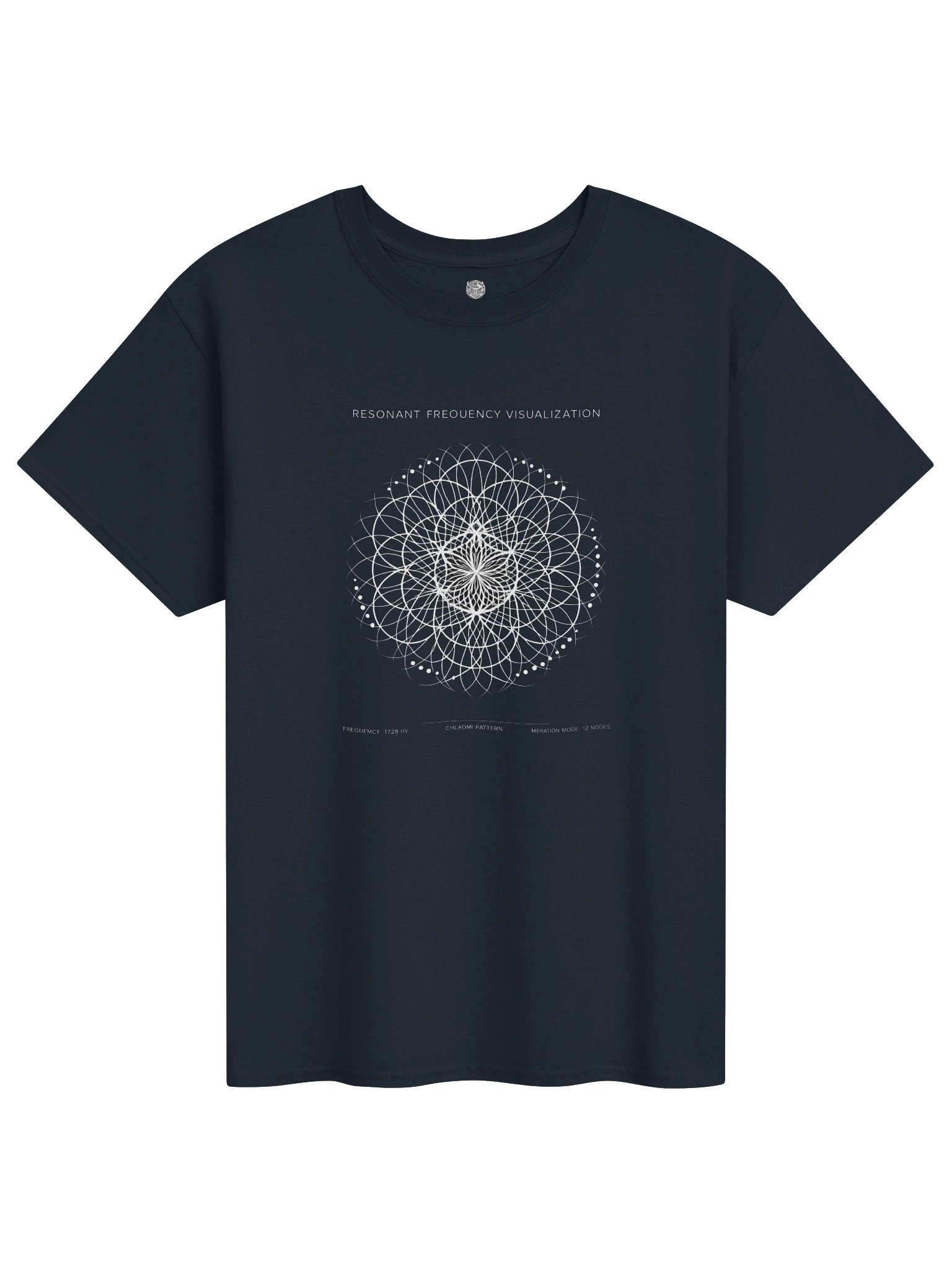 Resonant Frequency Chladni Pattern Heavyweight Unisex Tee product image (4)