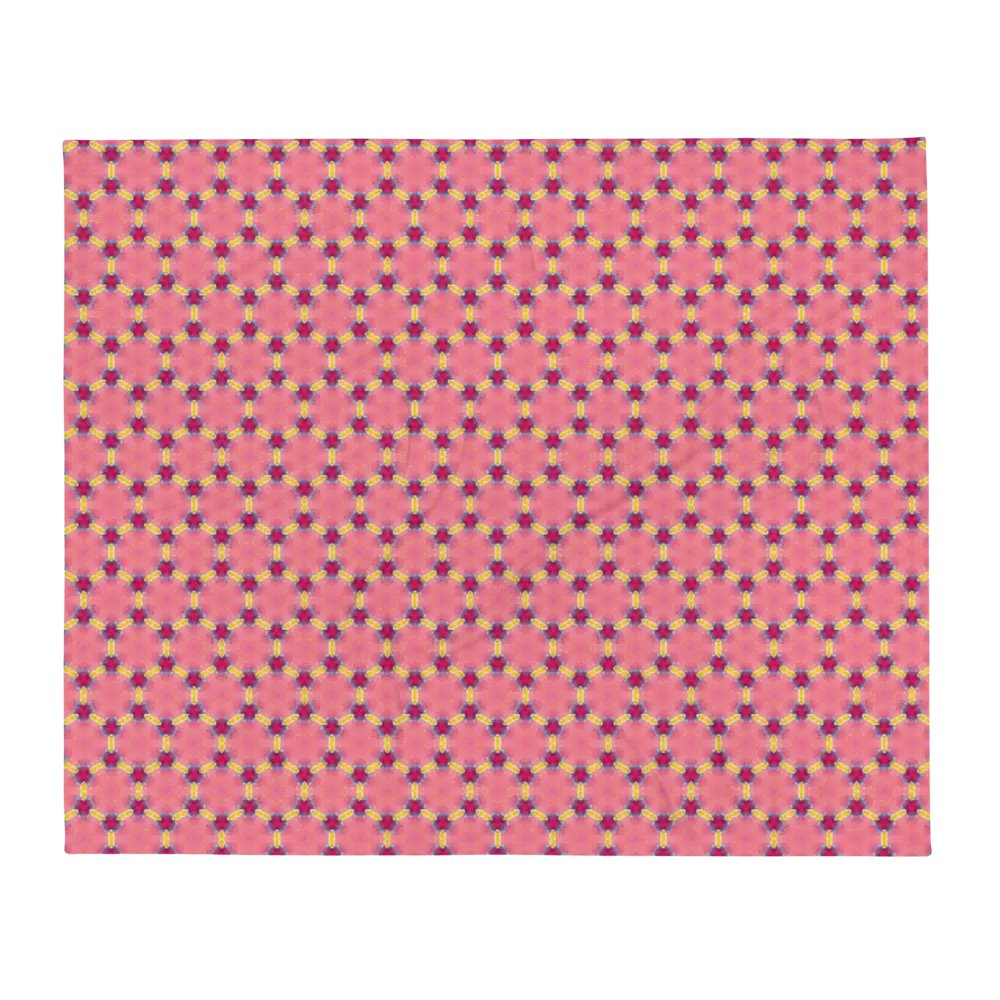 Pink Honeycomb Seamless Pattern Throw Blanket product image (3)