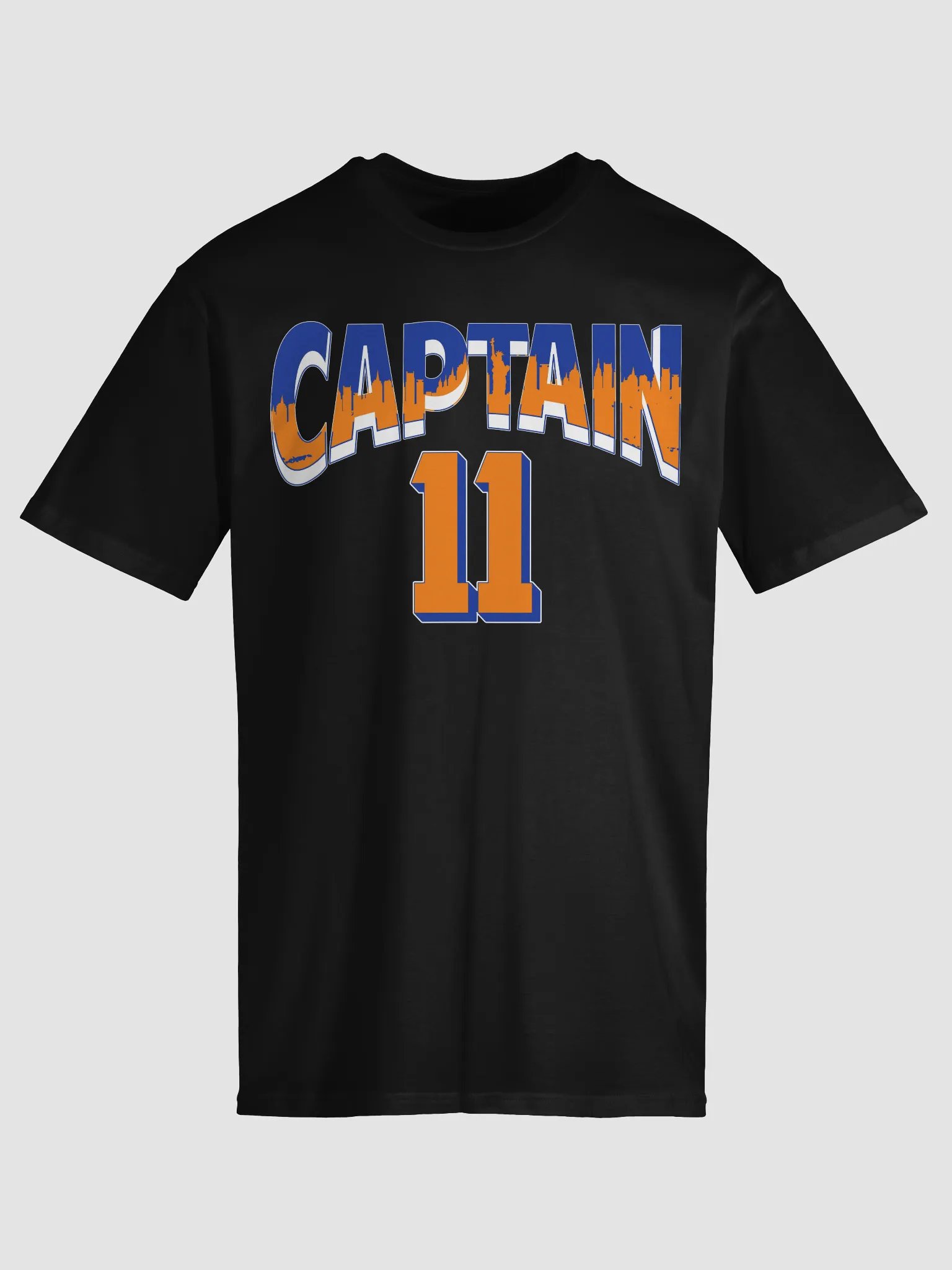 Captain 11 NYC Skyline Premium Black Cotton T-Shirt product image (5)