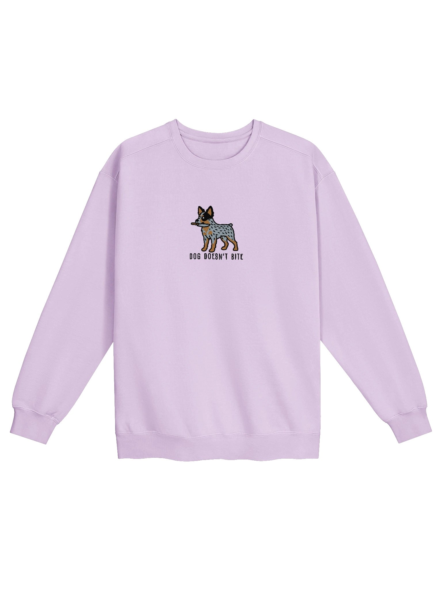 Dog Doesn't Bite Funny Chibi-Style Embroidered Premium Sweatshirt for Australian Cattle Dog(Blue Heeler, Nub Tail) Owners product image (33)