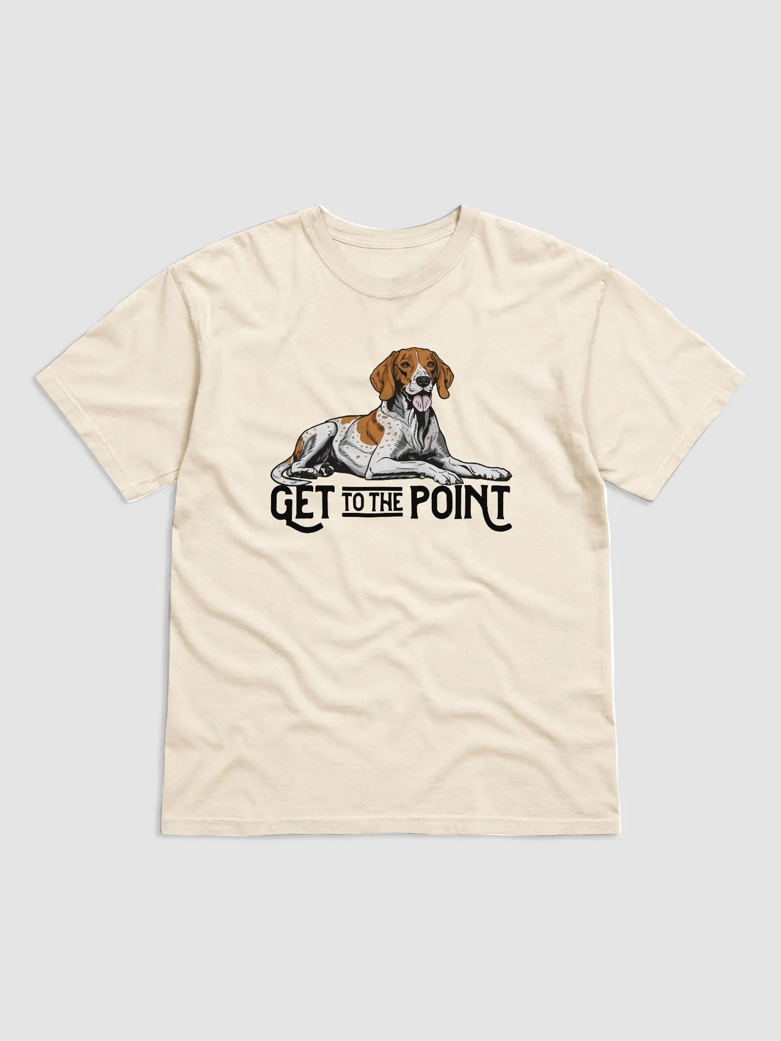 Get to the Point T-Shirt of an English Pointer (Orange) | Funny T-Shirt for Pointer Dog Paw-rents product image (1)