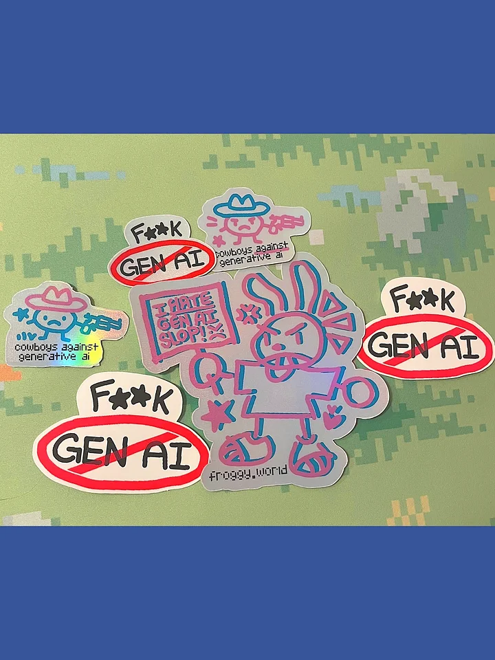 *death to gen ai slop* Sticker Pack (transgender edition) product image (1)