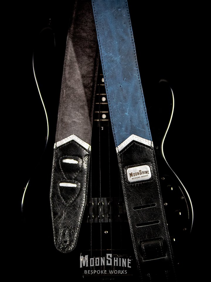 Blue Oil-Tan Chevron Padded Guitar Strap product image (2)