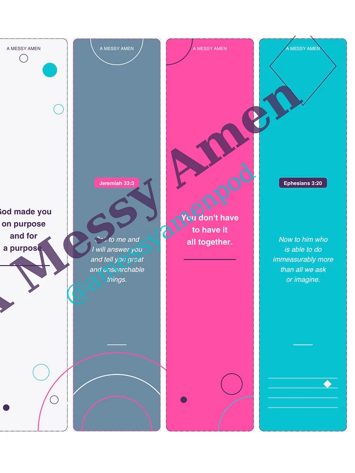 The Bold Set — A Messy Amen Printable Bookmarks product image (2)