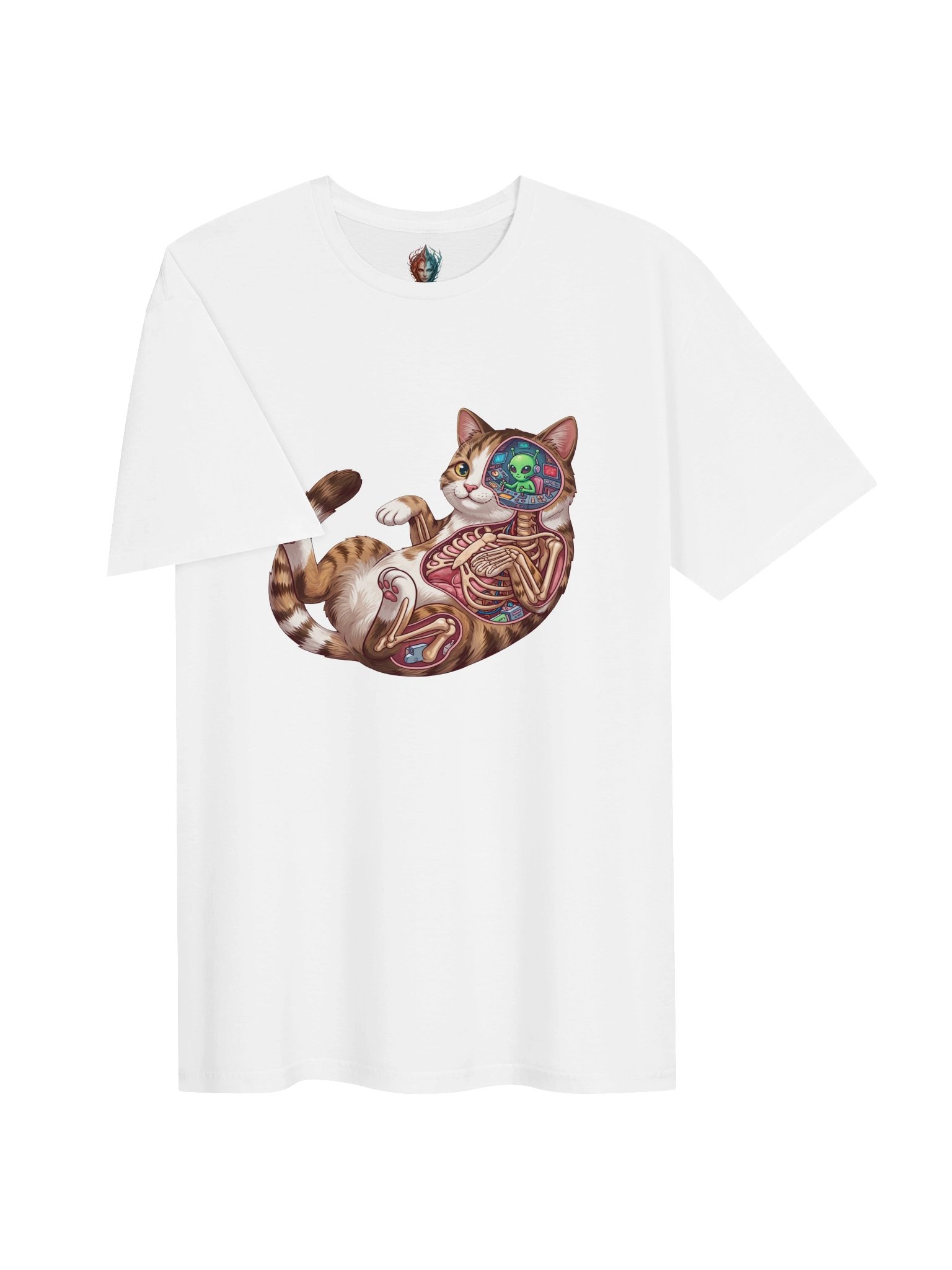 Alien Cat Graphic T-Shirt | Funny Sci-Fi Cat Shirt product image (3)