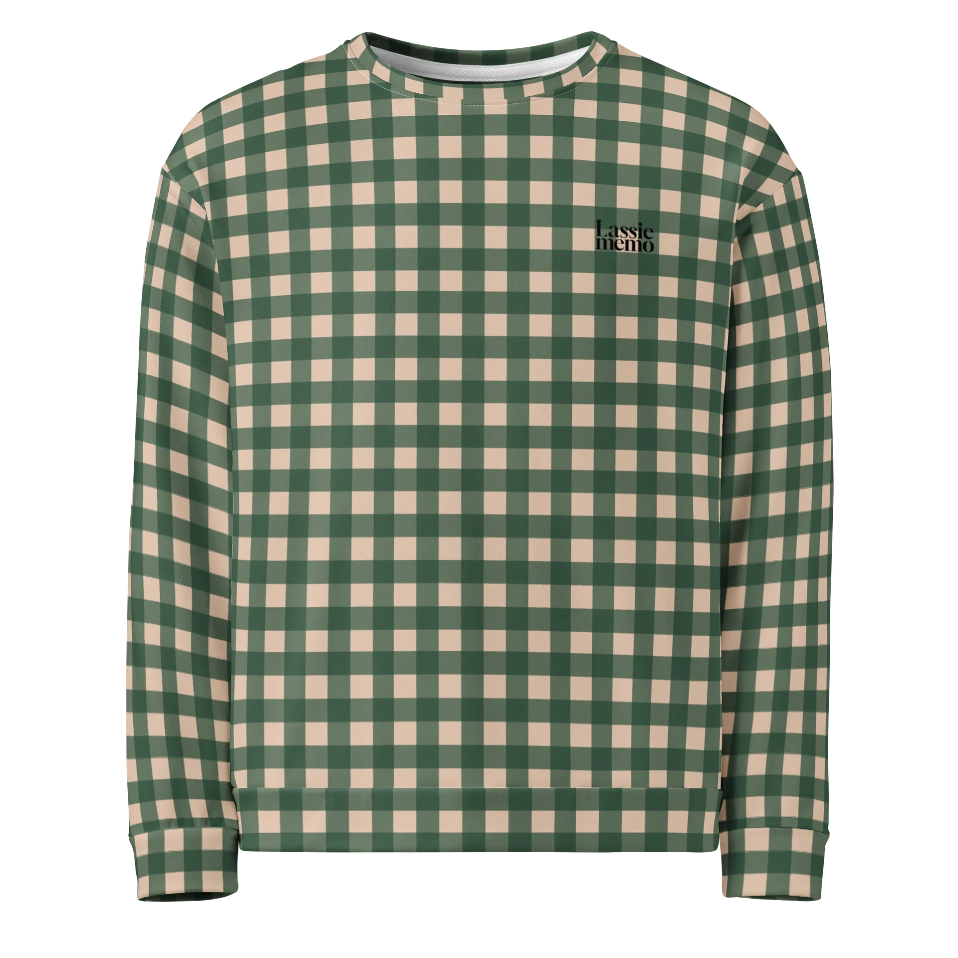 Lassie Memo Gingham Sweatshirt Olive product image (1)