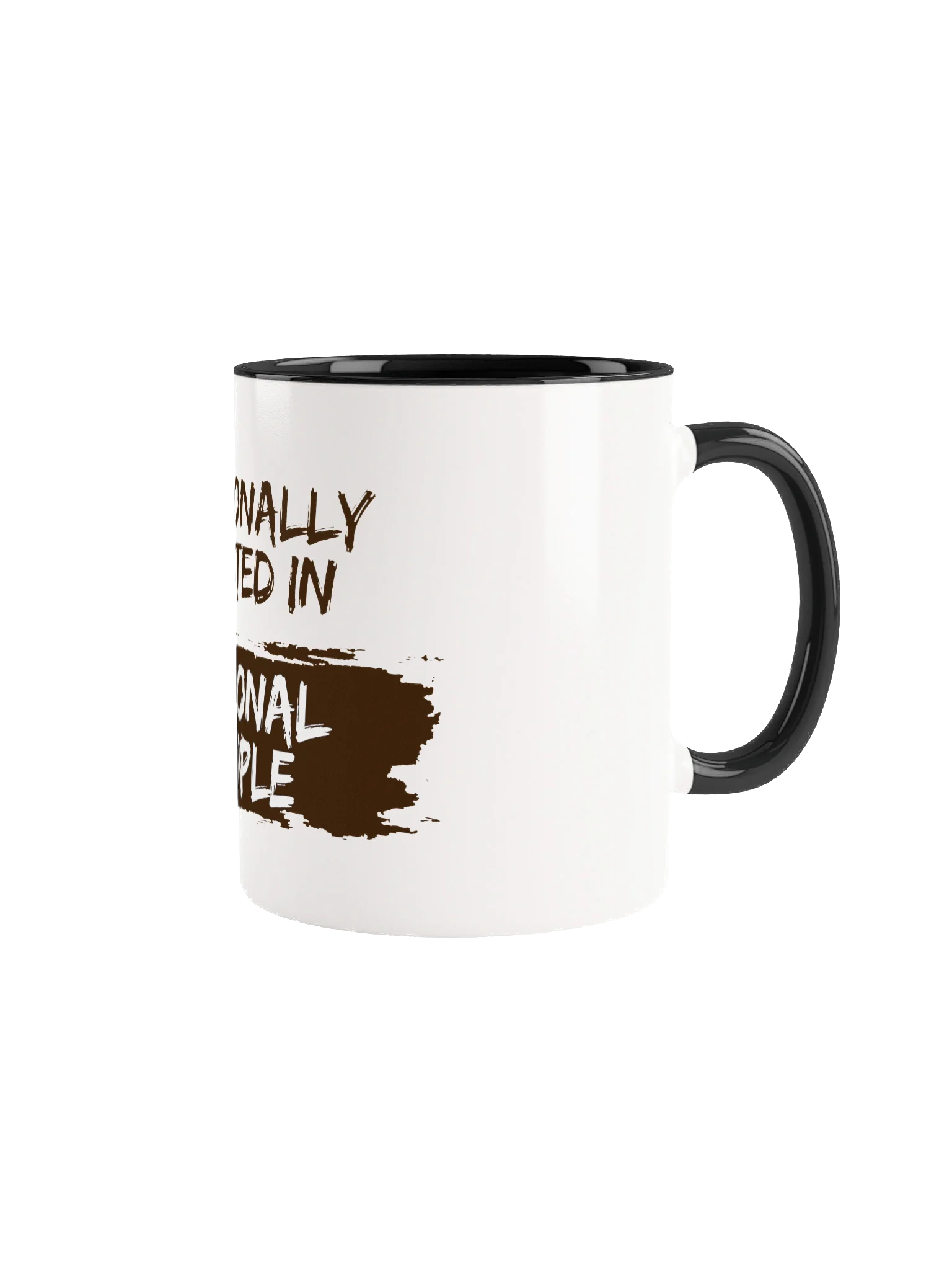 Emotionally Invested in Fictional People - Black & White Glossy Mug product image (1)