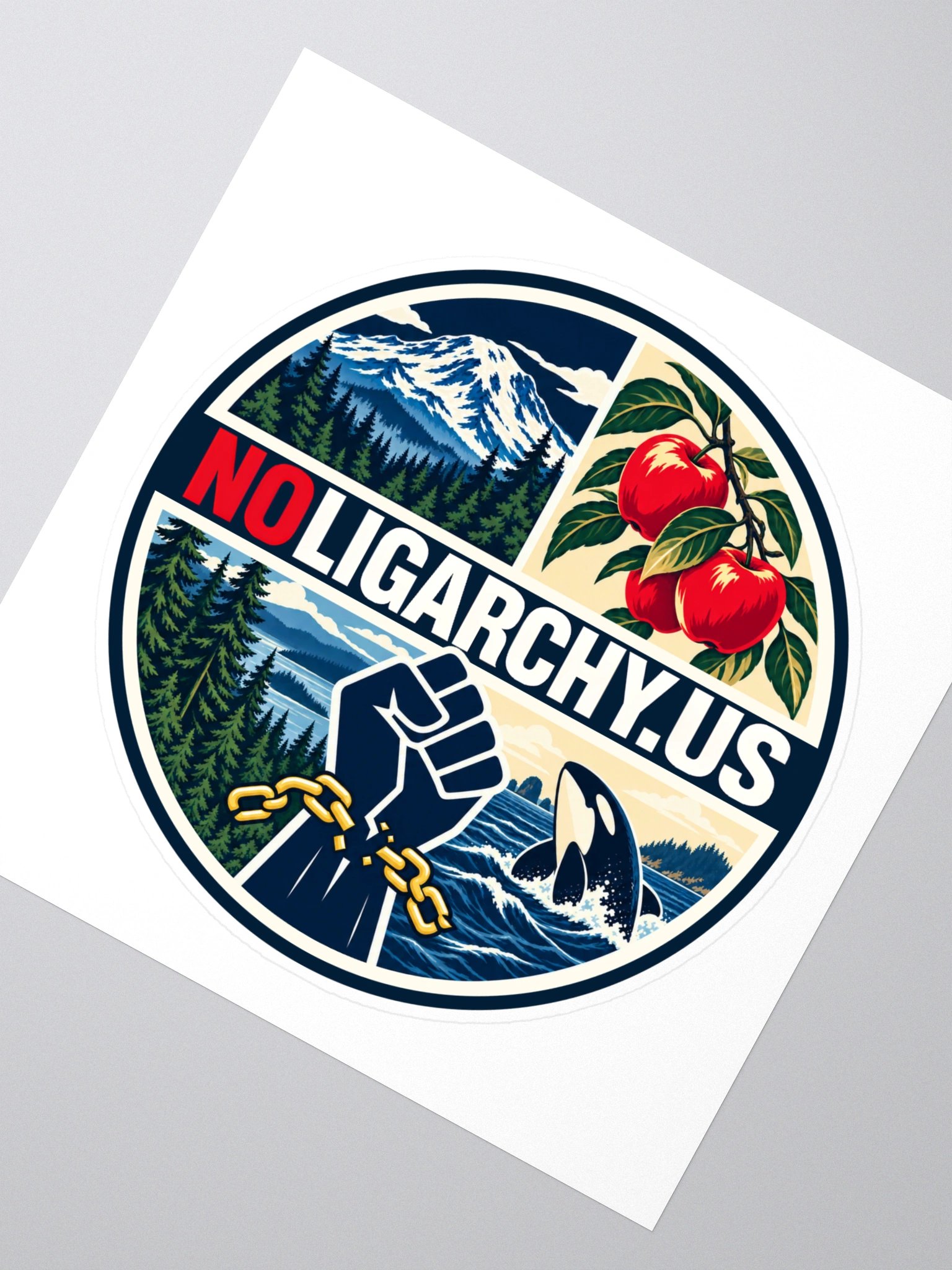 Washington NOLIGARCHY.US sticker product image (2)