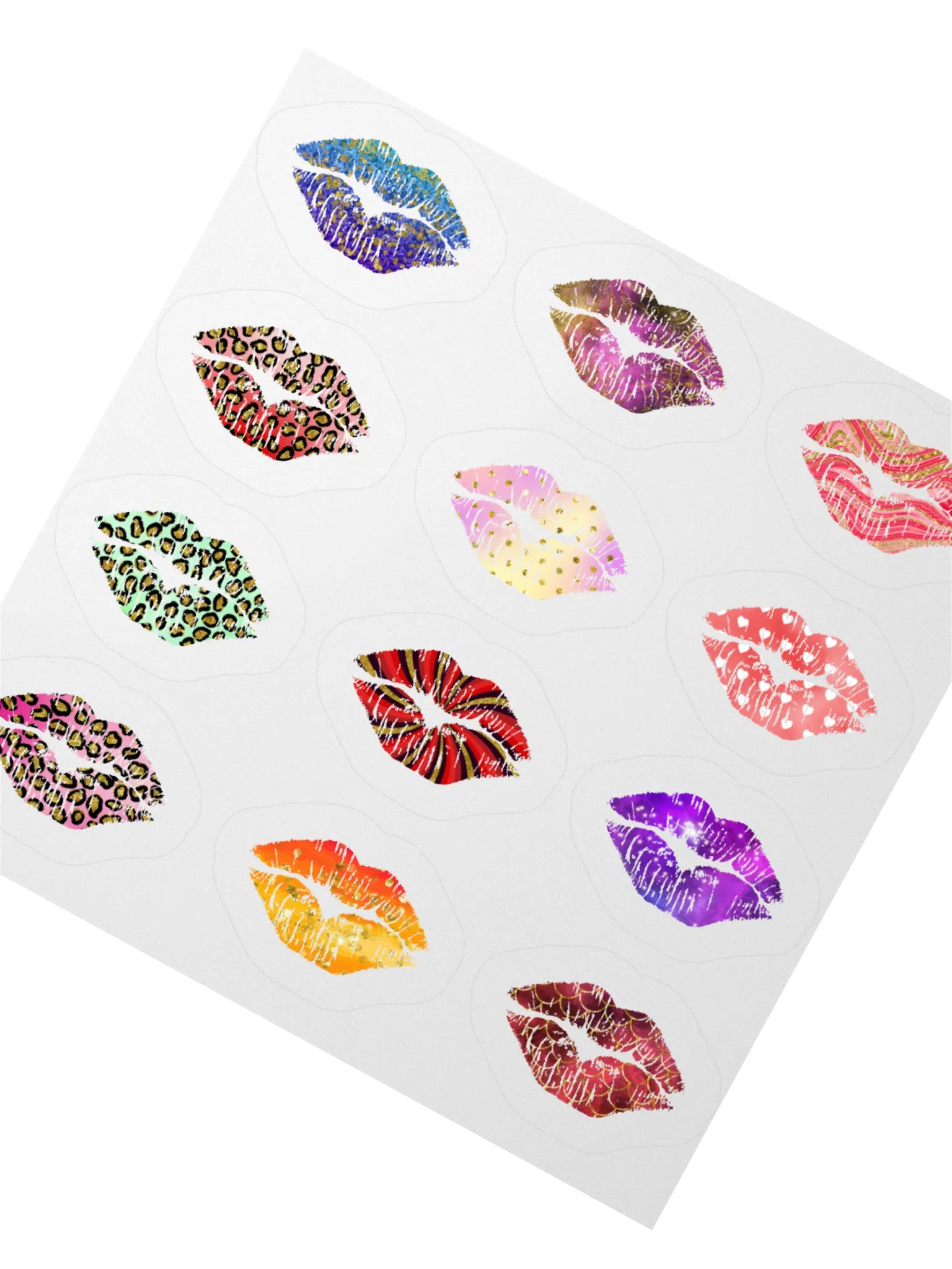 Colorfull Kisses - Kiss Cut Stickers product image (4)
