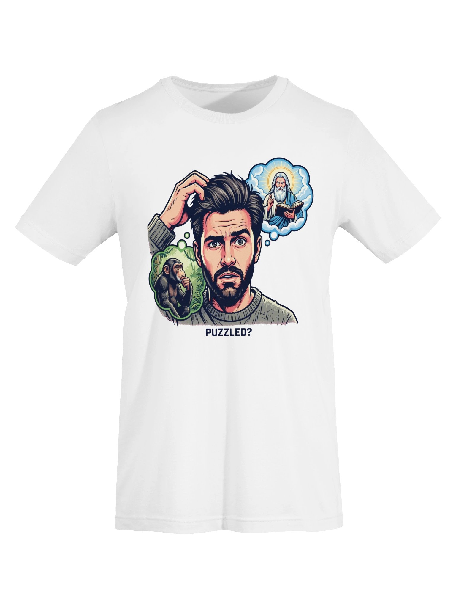 Puzzled about the Big Bang Theory vs Evolution Statement Tee product image (31)