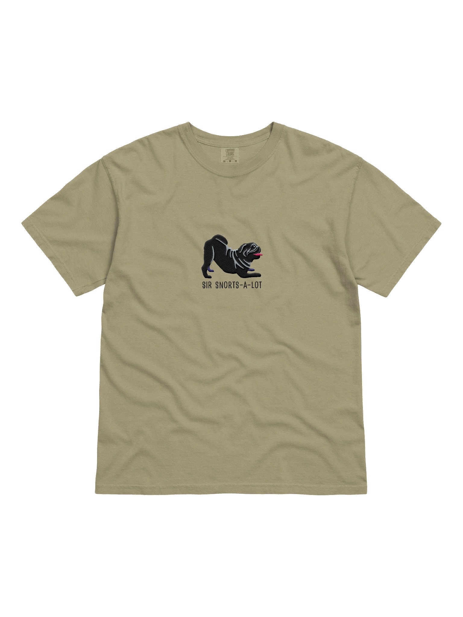 Sir Snorts-A-Lot T-Shirt(Embroidered) of a Pug(Black) product image (4)