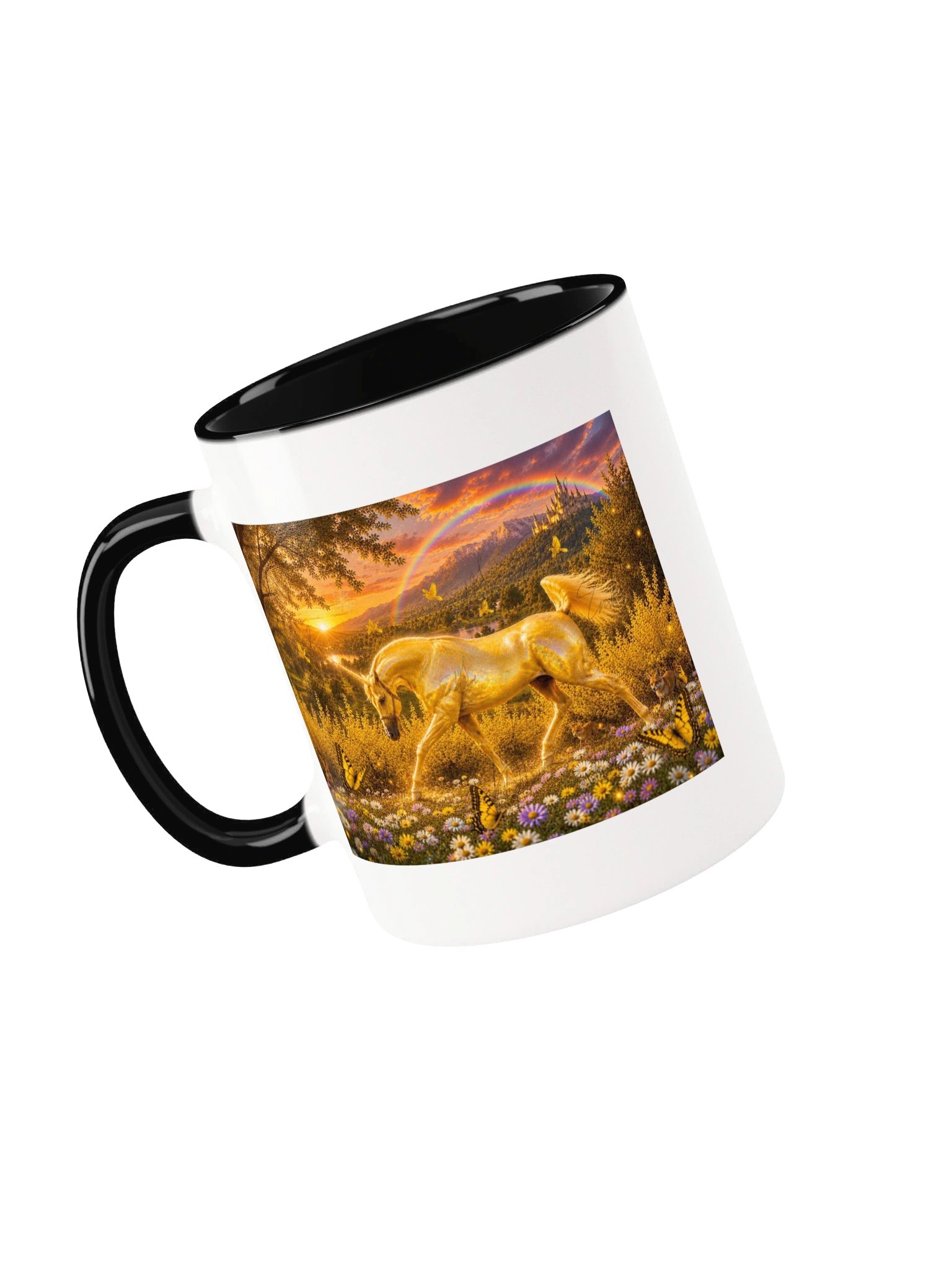 EdibleloveWearableShoppe Golden Unicorn Ceramic Mug product image (3)