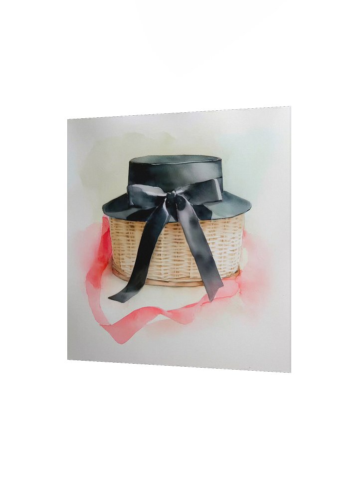 Coquette: Chic Basket Black Bow Hat product image (2)
