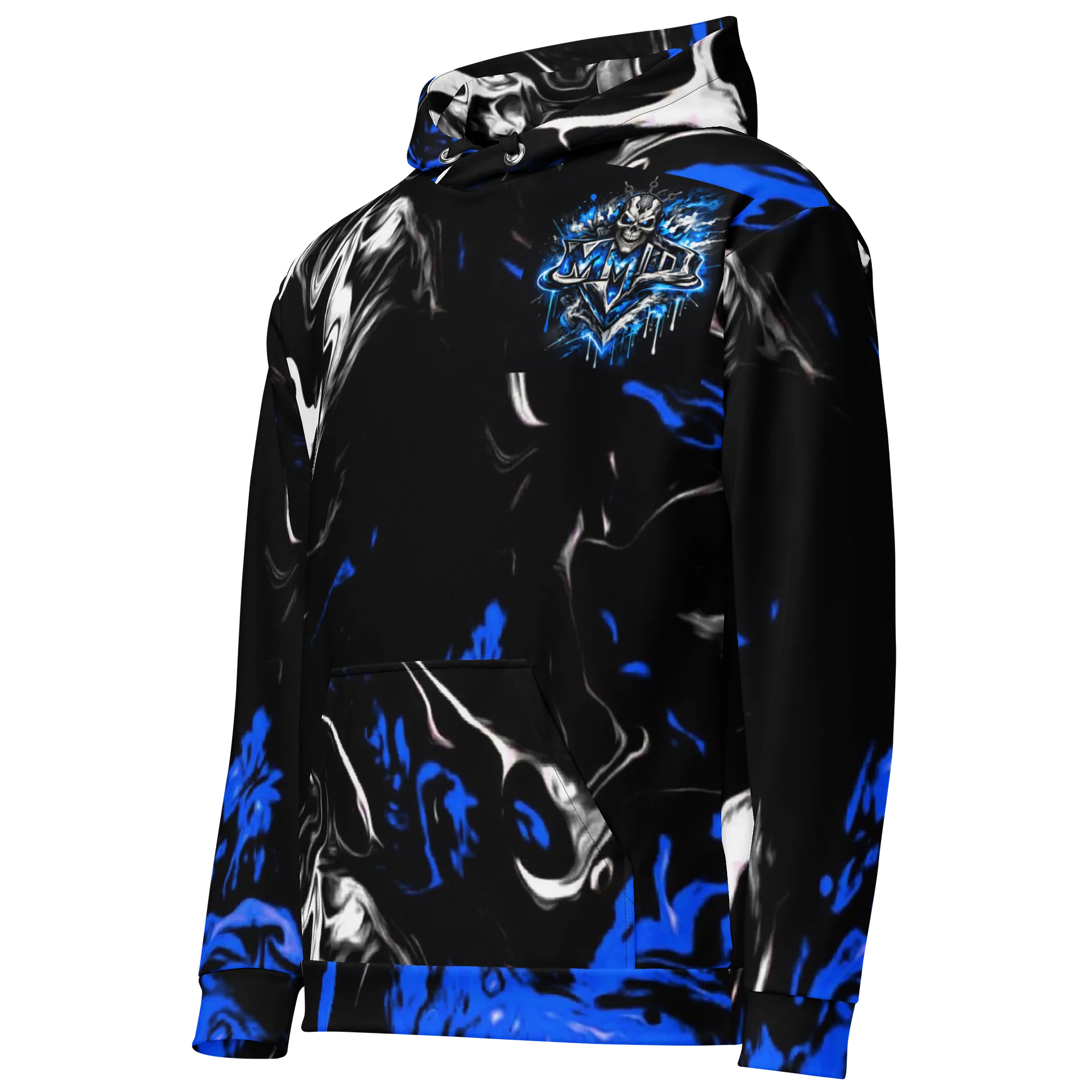 Blue Noir Marble Hoodie product image (2)