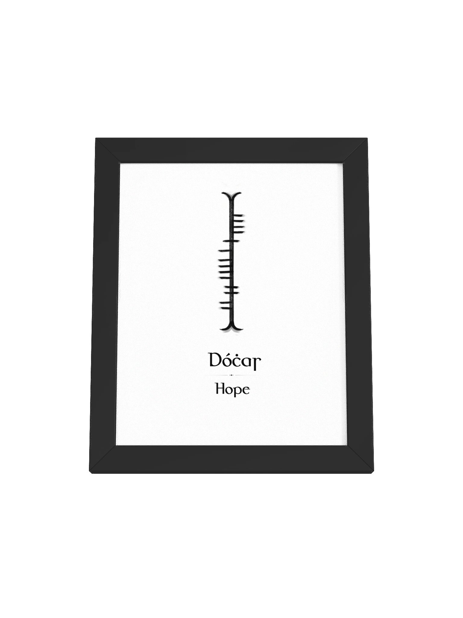 Dóchas – Celtic Hope Ogham Framed Art Print product image (1)
