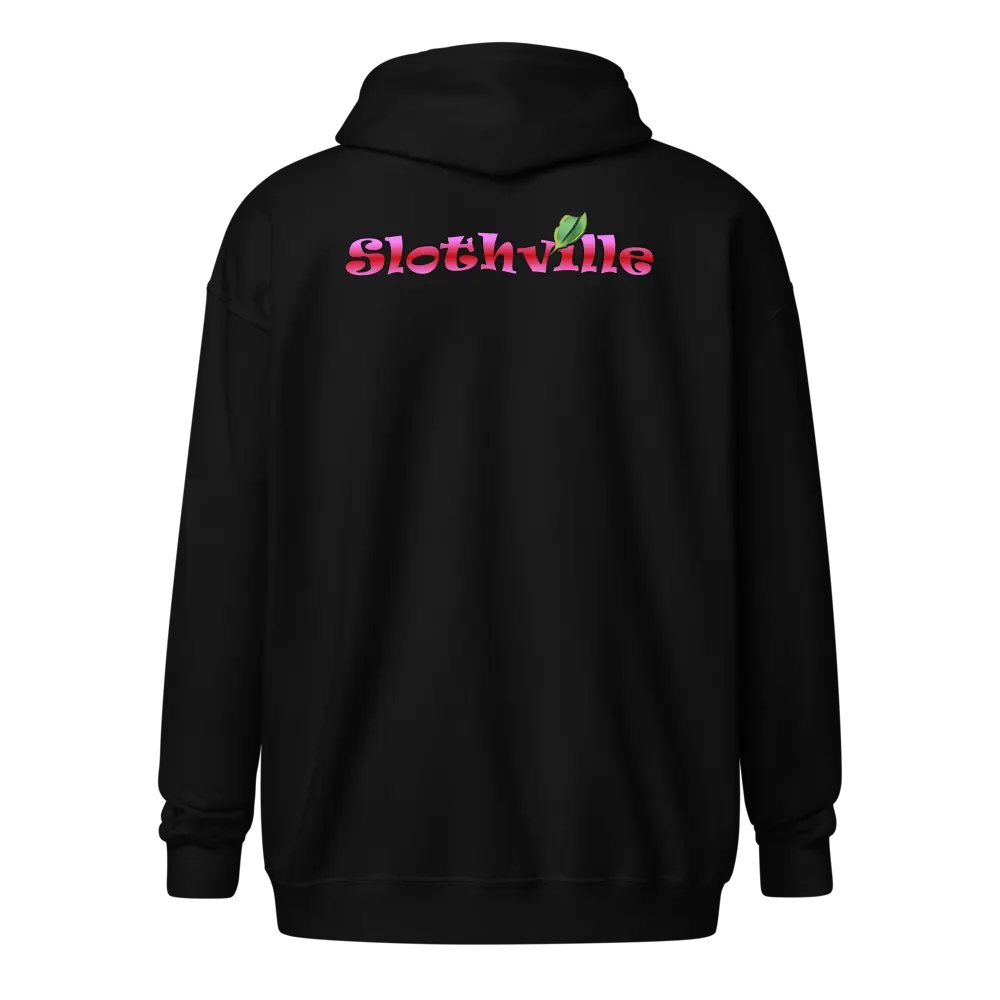 Blushing Cupid Sloth Zip Hoodie product image (2)