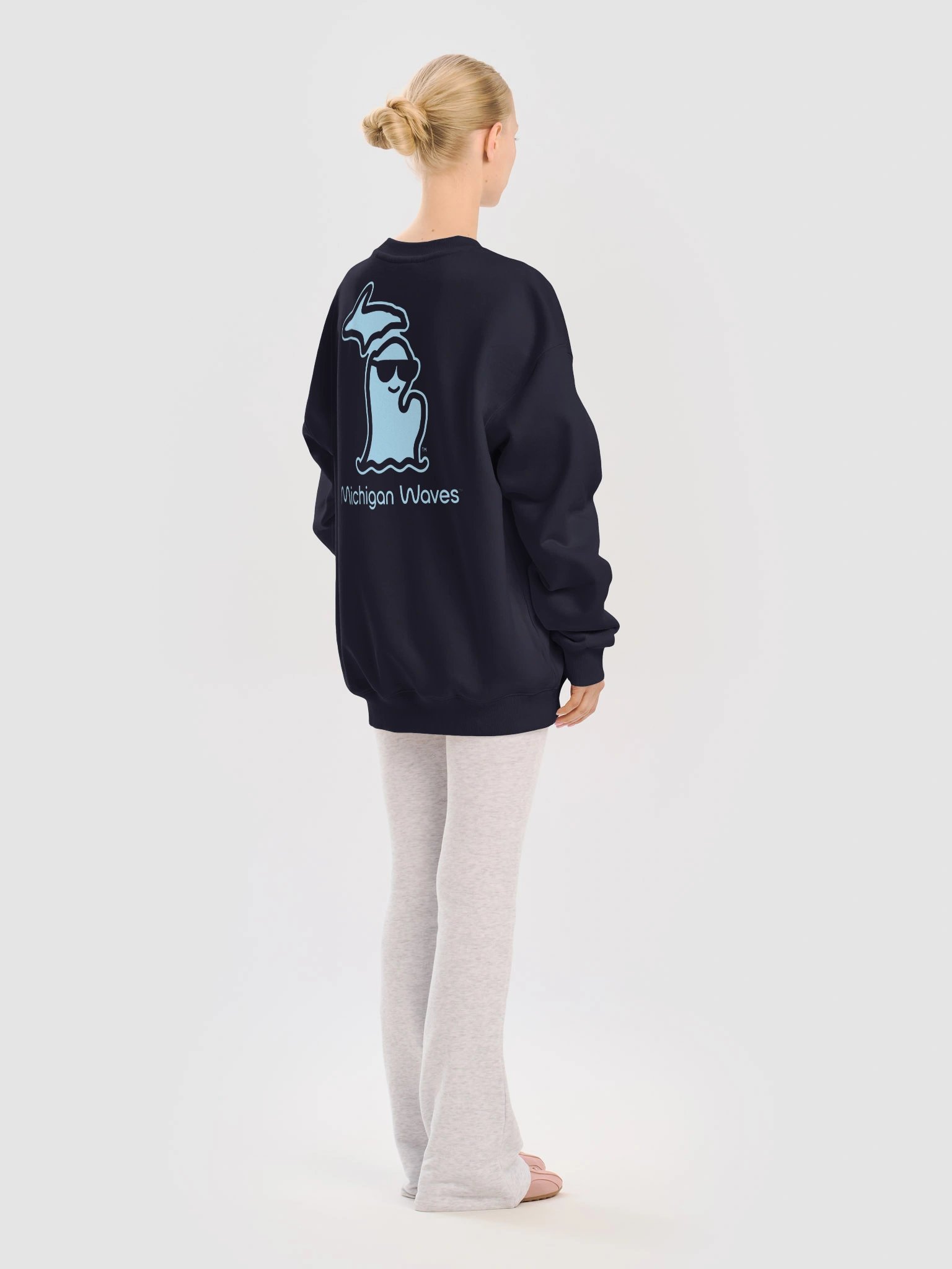 Michigan Waves™ French Terry Sweatshirt Ink Blue product image (3)