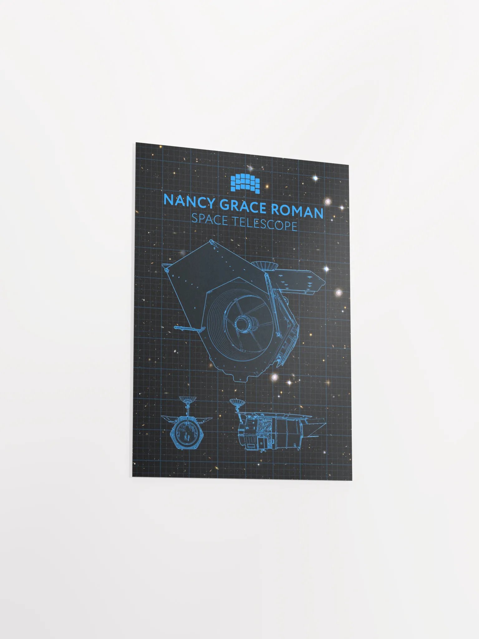 Nancy Grace Roman Telescope Blueprint Poster — NASA NGRST Space Print product image (8)