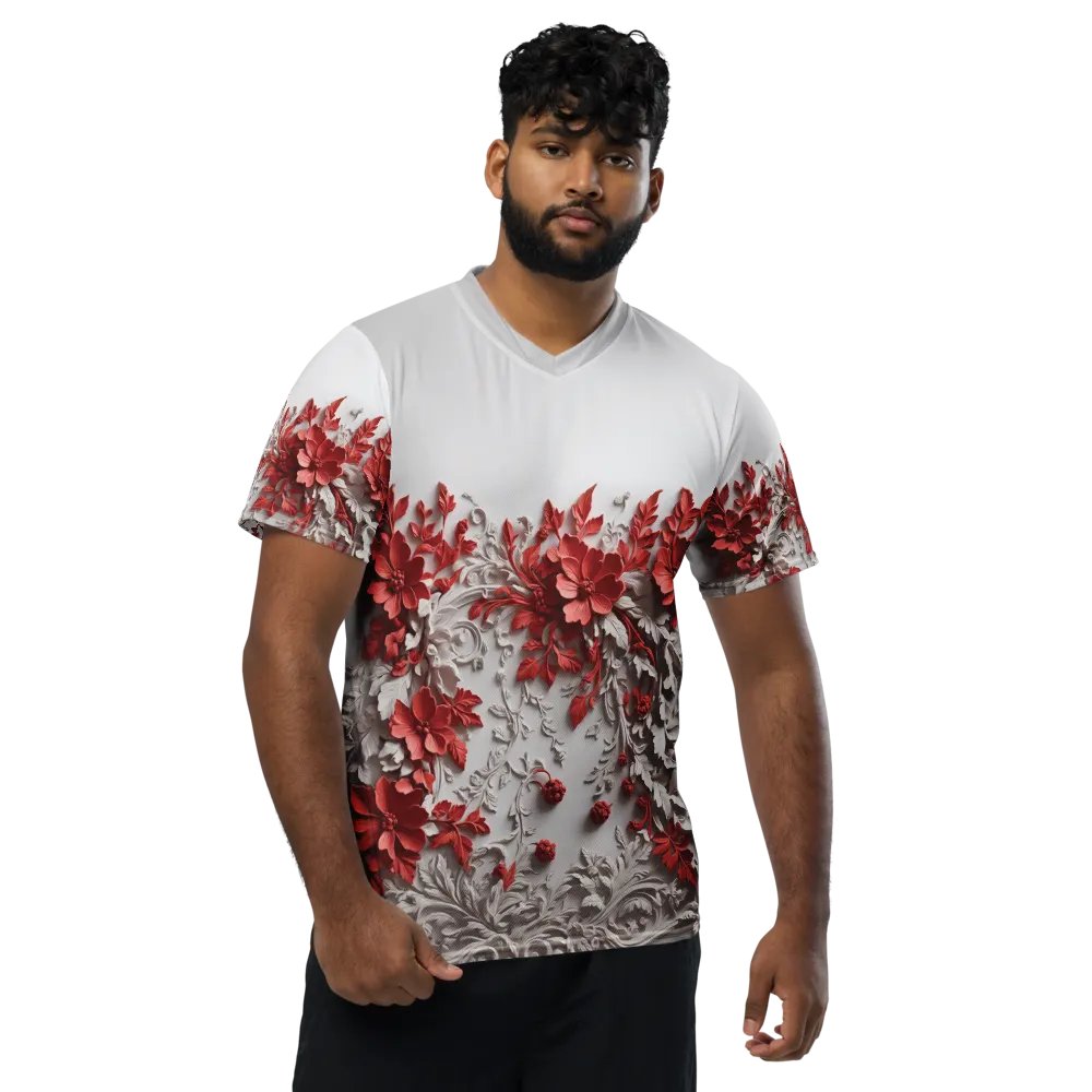 Red rose t shirt product image (9)